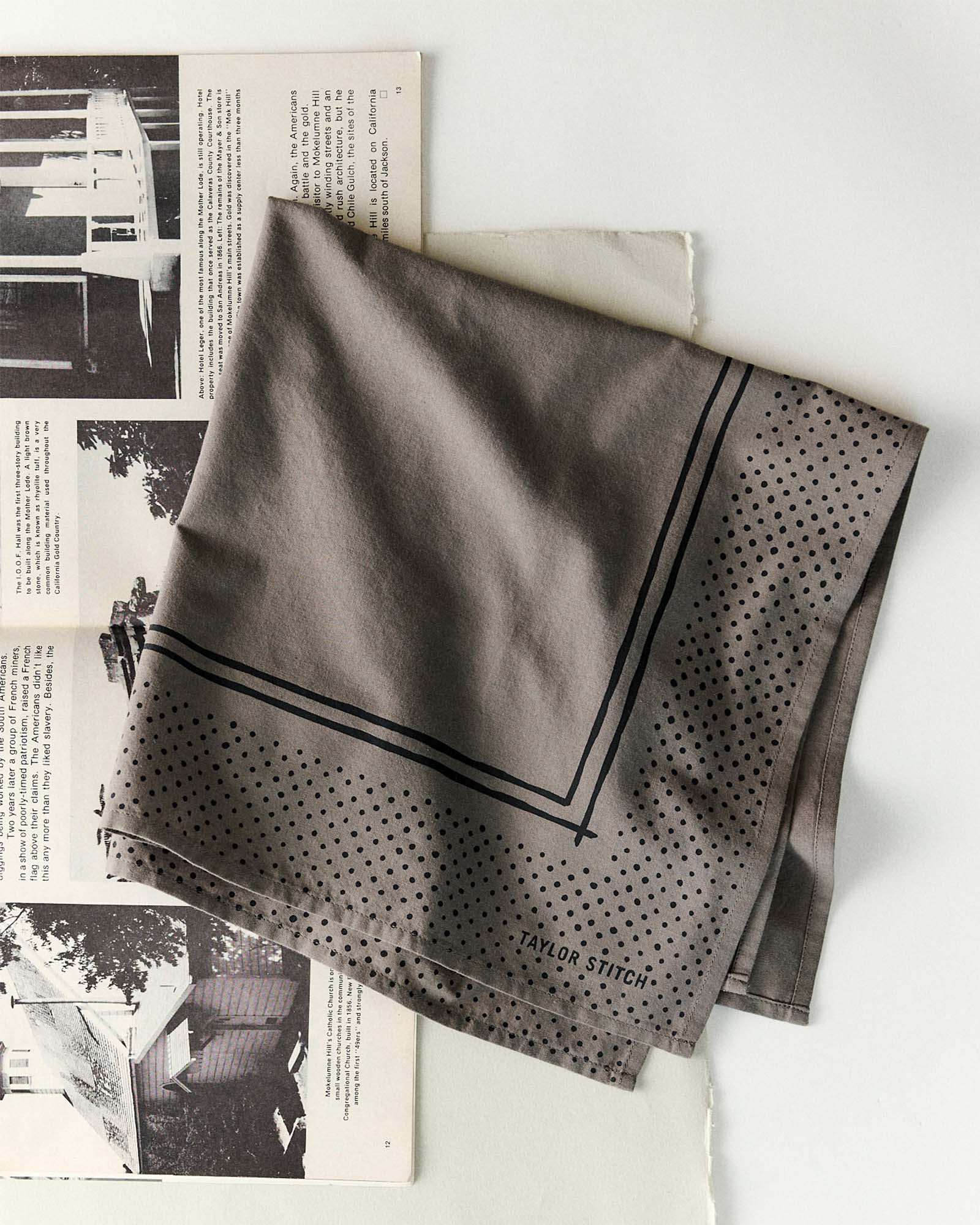 The Bandana in Smoked Olive Pindot - Image 2