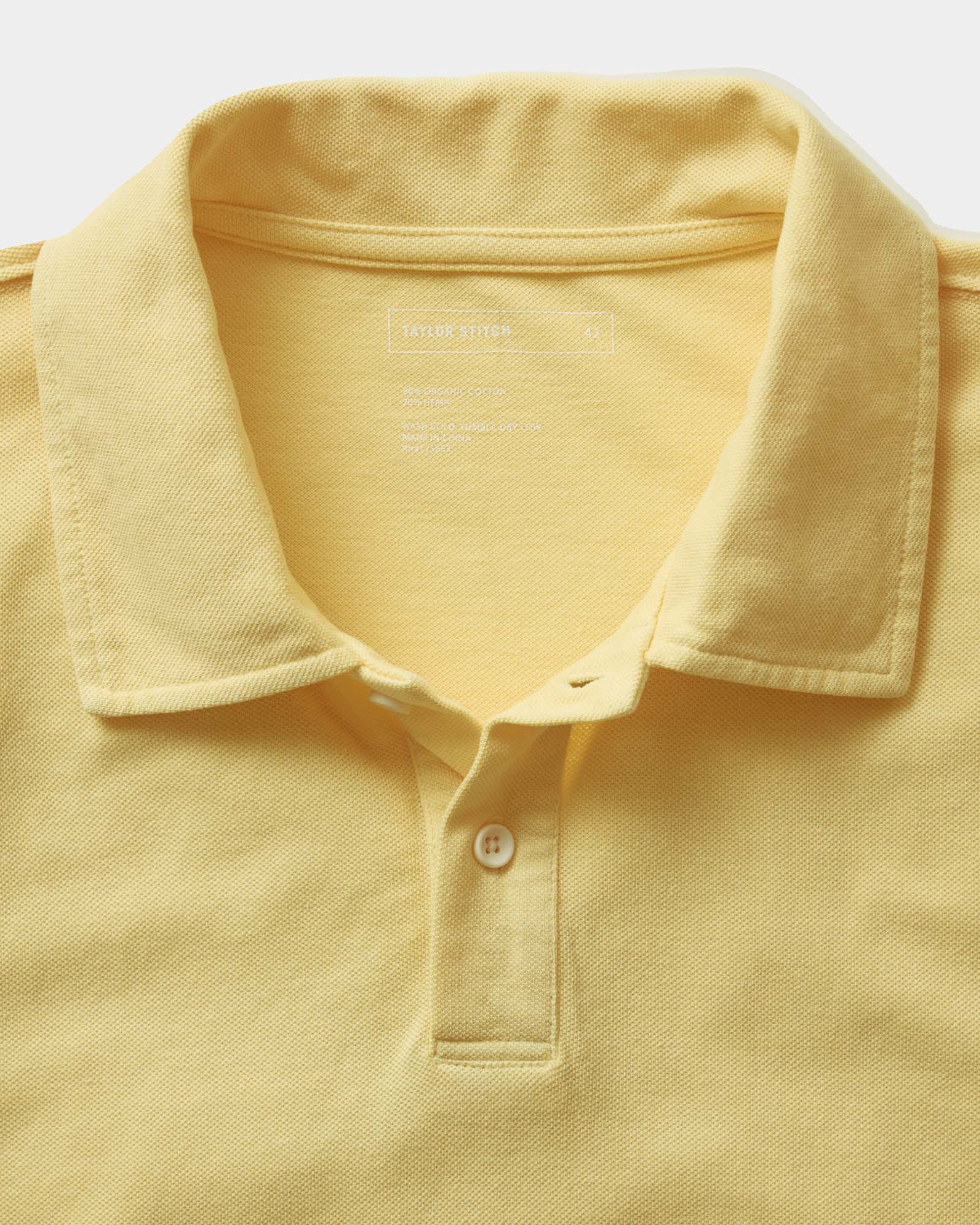 The Cotton Hemp Polo in Straw Pique - Image 5