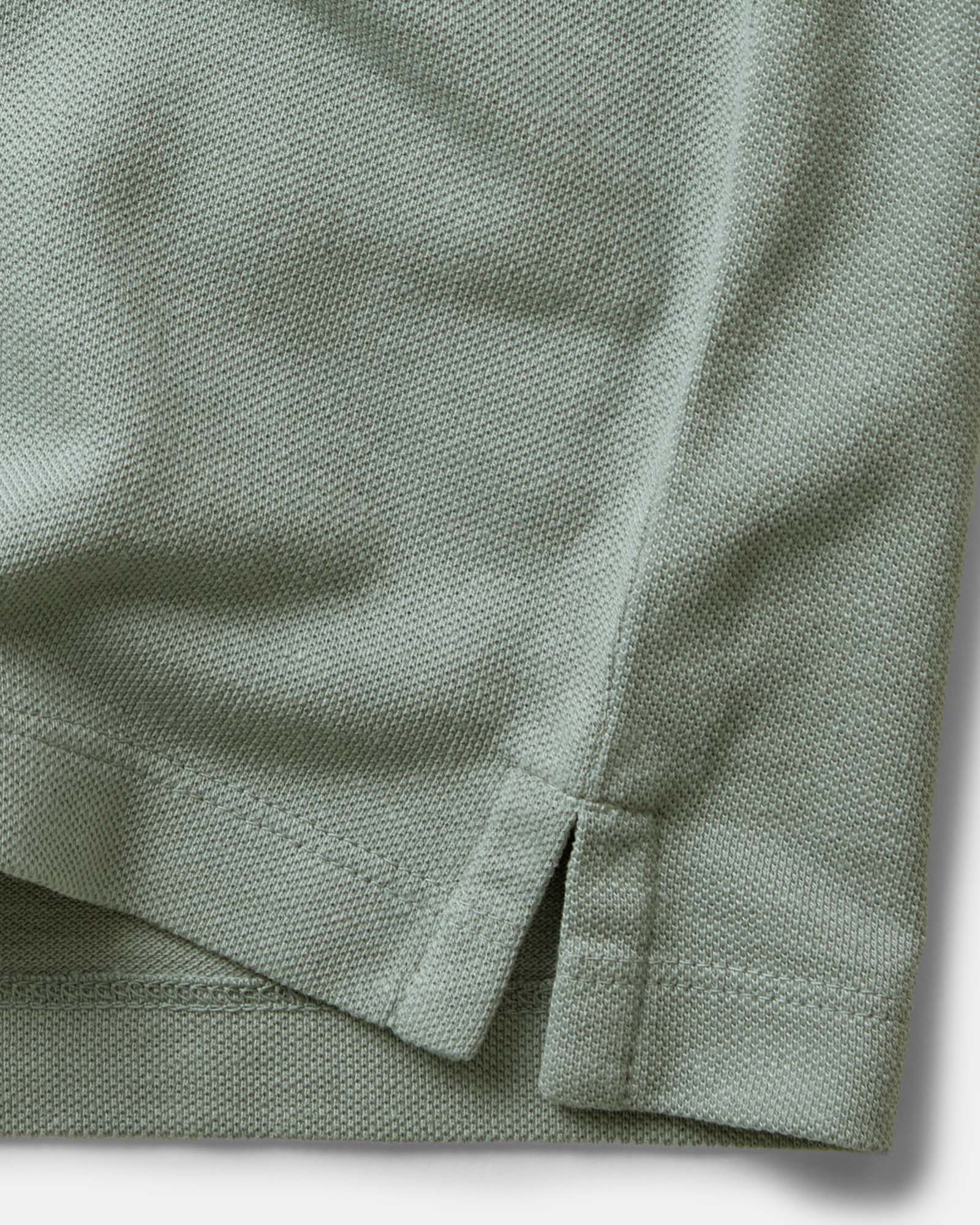 The Cotton Hemp Polo in Surf Green Pique - Image 7