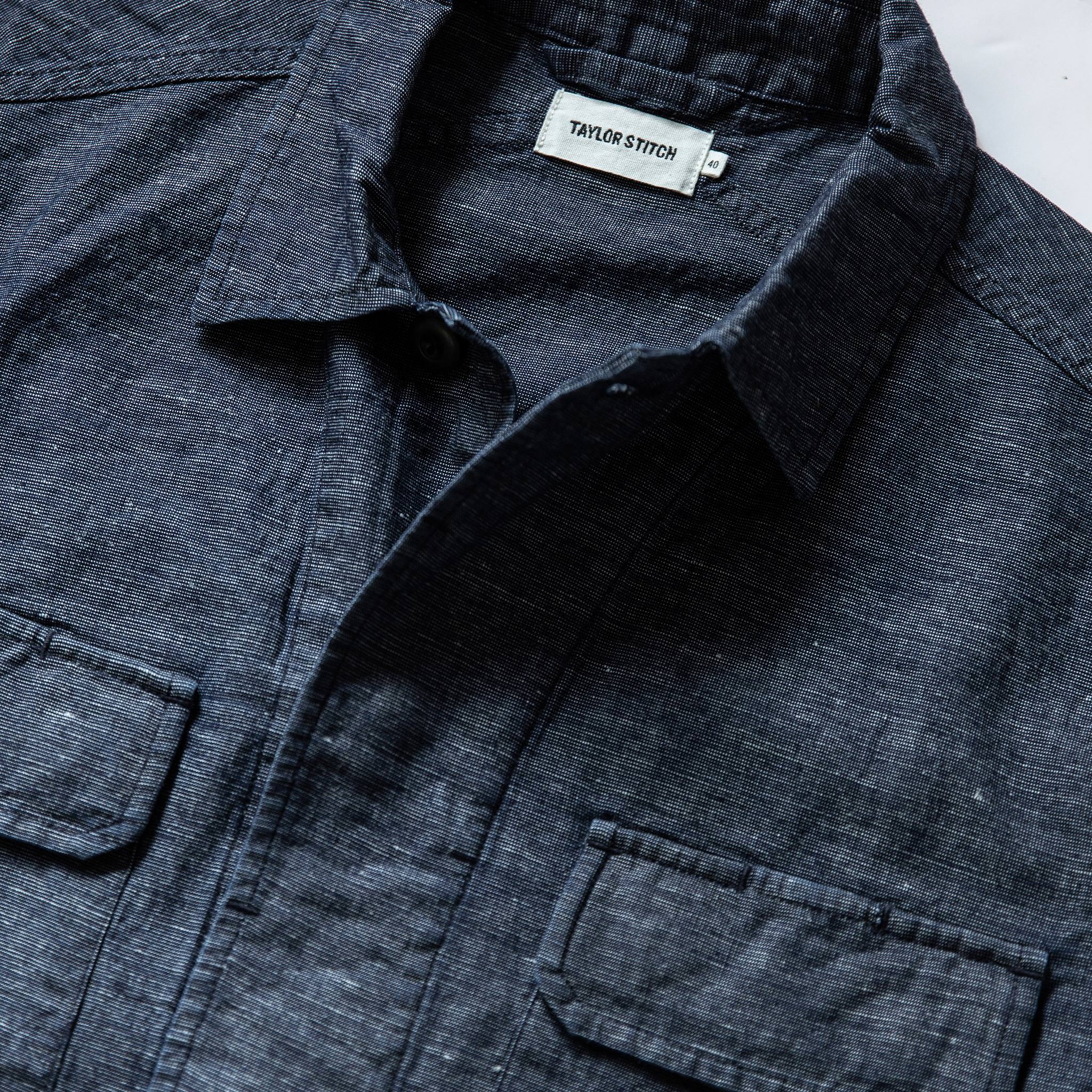 The BDU Shirt Jacket in Indigo Slub - Image 6