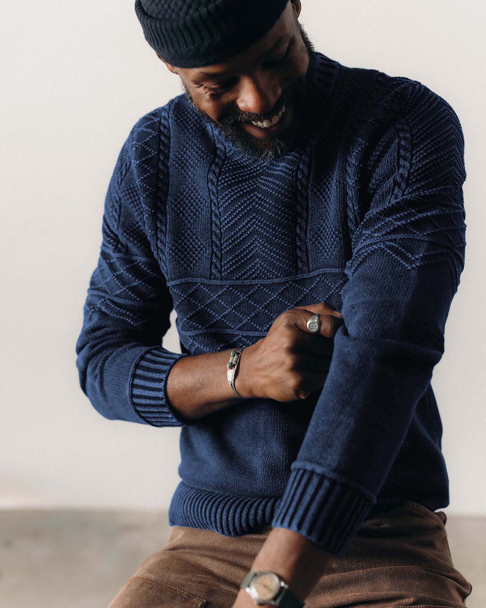 The Bedford Sweater in Navy - Image 2