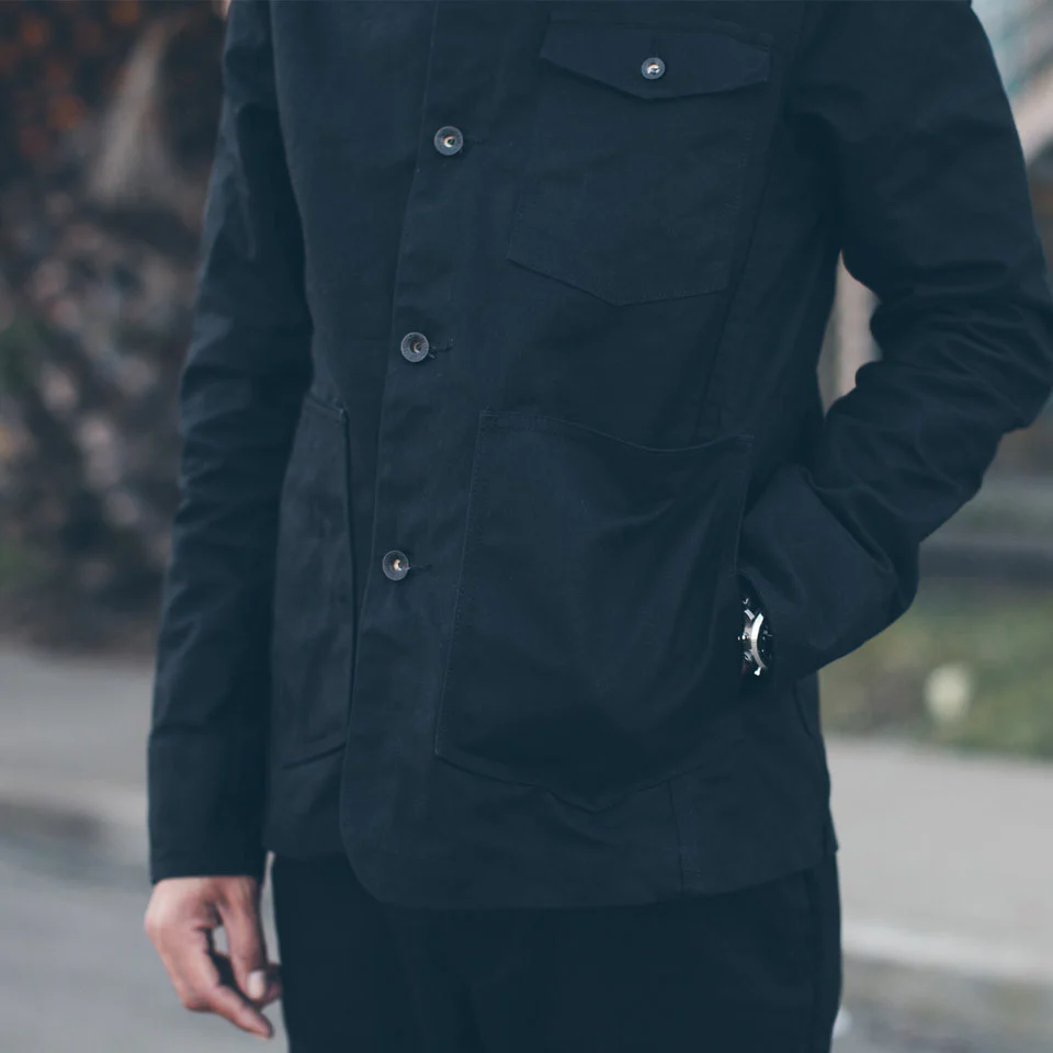 The Project Jacket in Black Water Repellent Canvas - Image 4