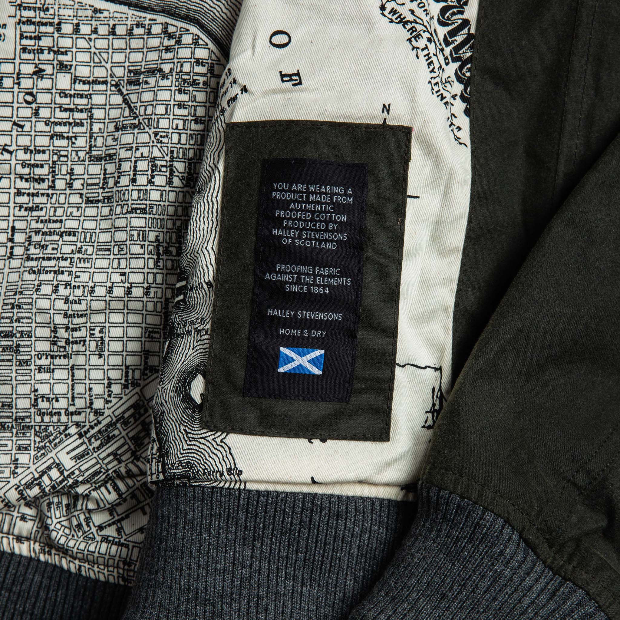 The Bomber Jacket in Waxed Olive - Image 7