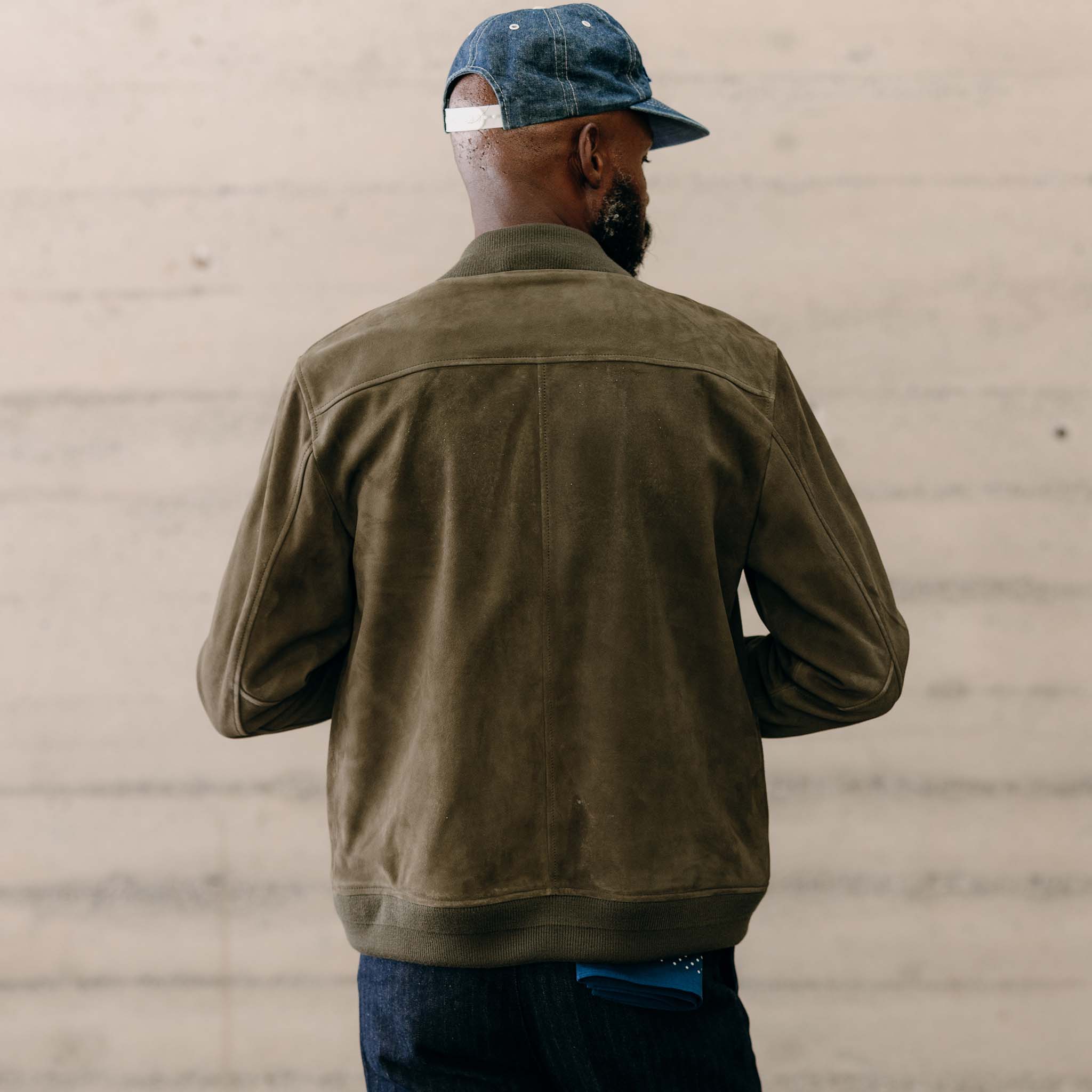The Bomber Jacket in Army Suede - Image 6