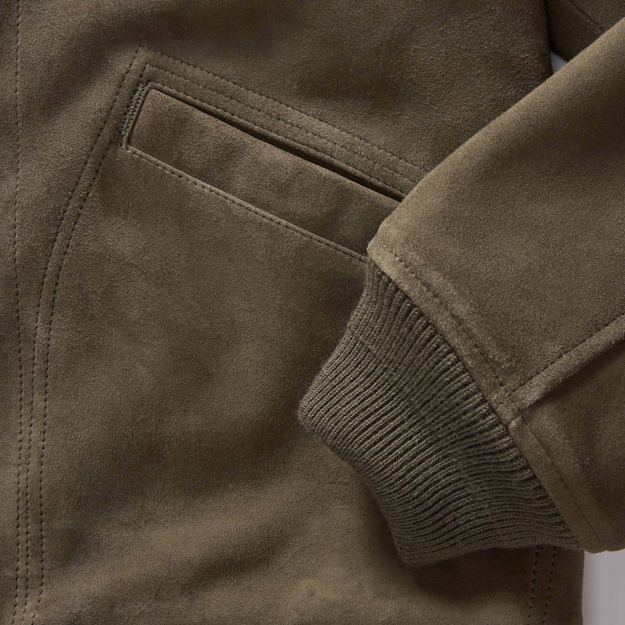 The Bomber Jacket in Army Suede - Image 8