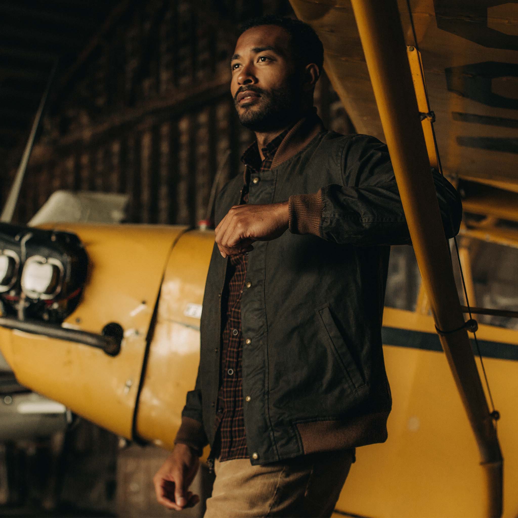 The Bomber Jacket in Bark EverWax - Image 2