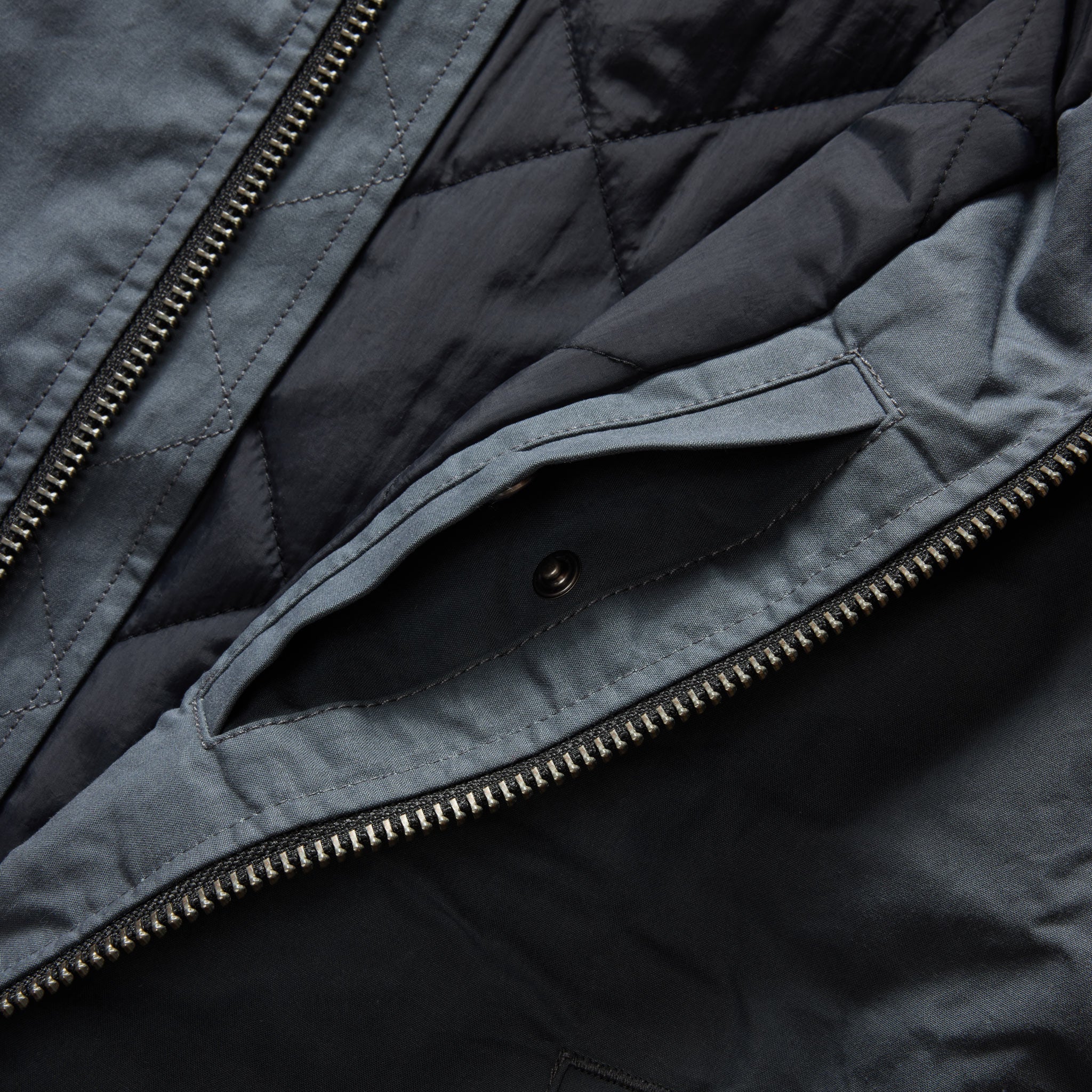 The Bomber Jacket in Charcoal Dry Wax - Image 7