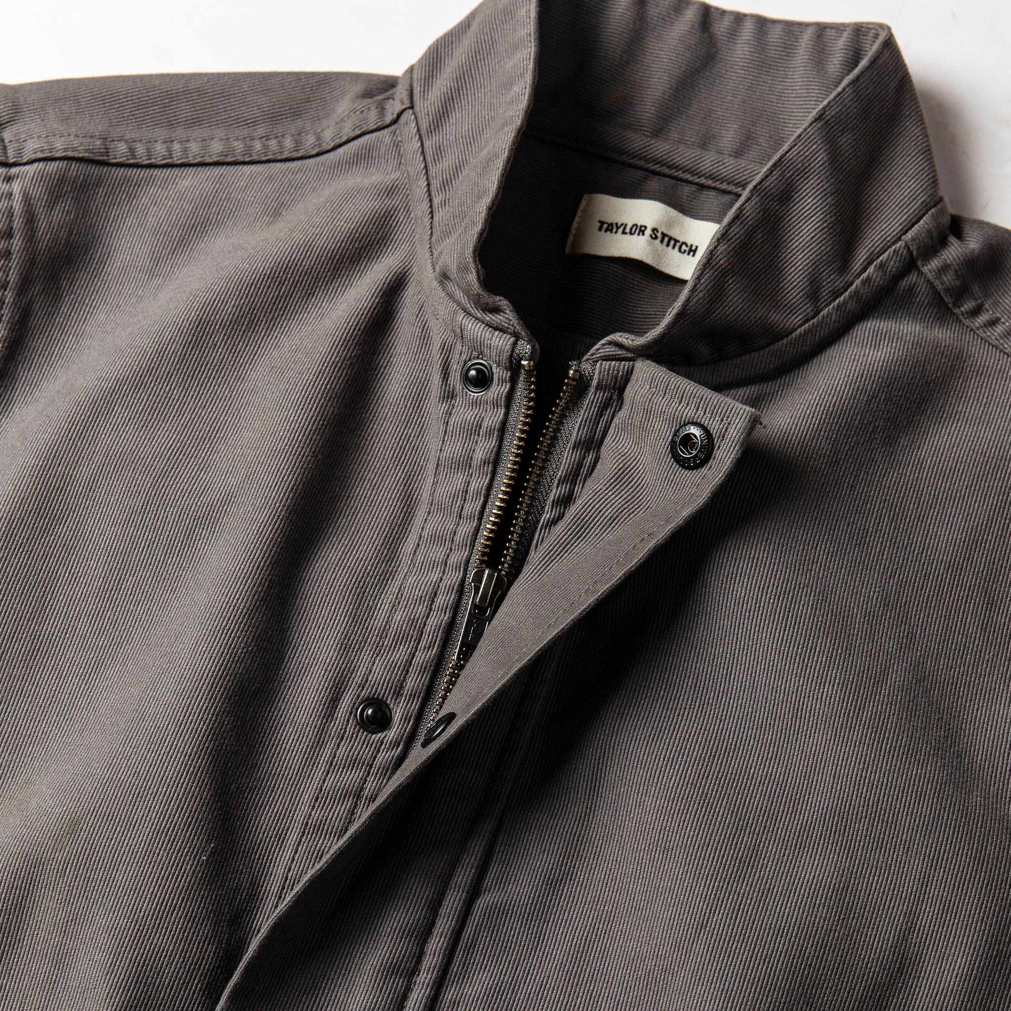 The Bomber Jacket in Charcoal Jungle Cloth - Image 7