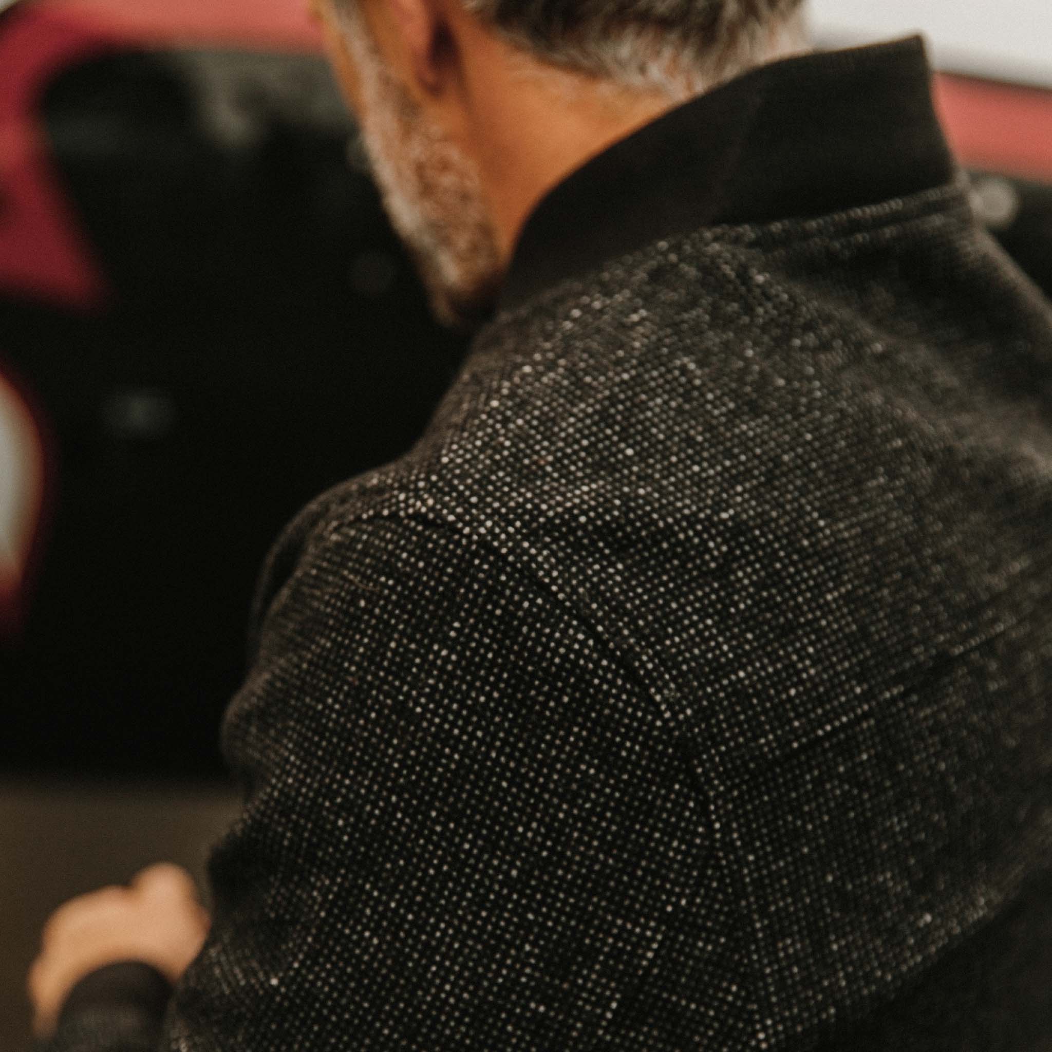The Bomber Jacket in Charcoal Wool - Image 4
