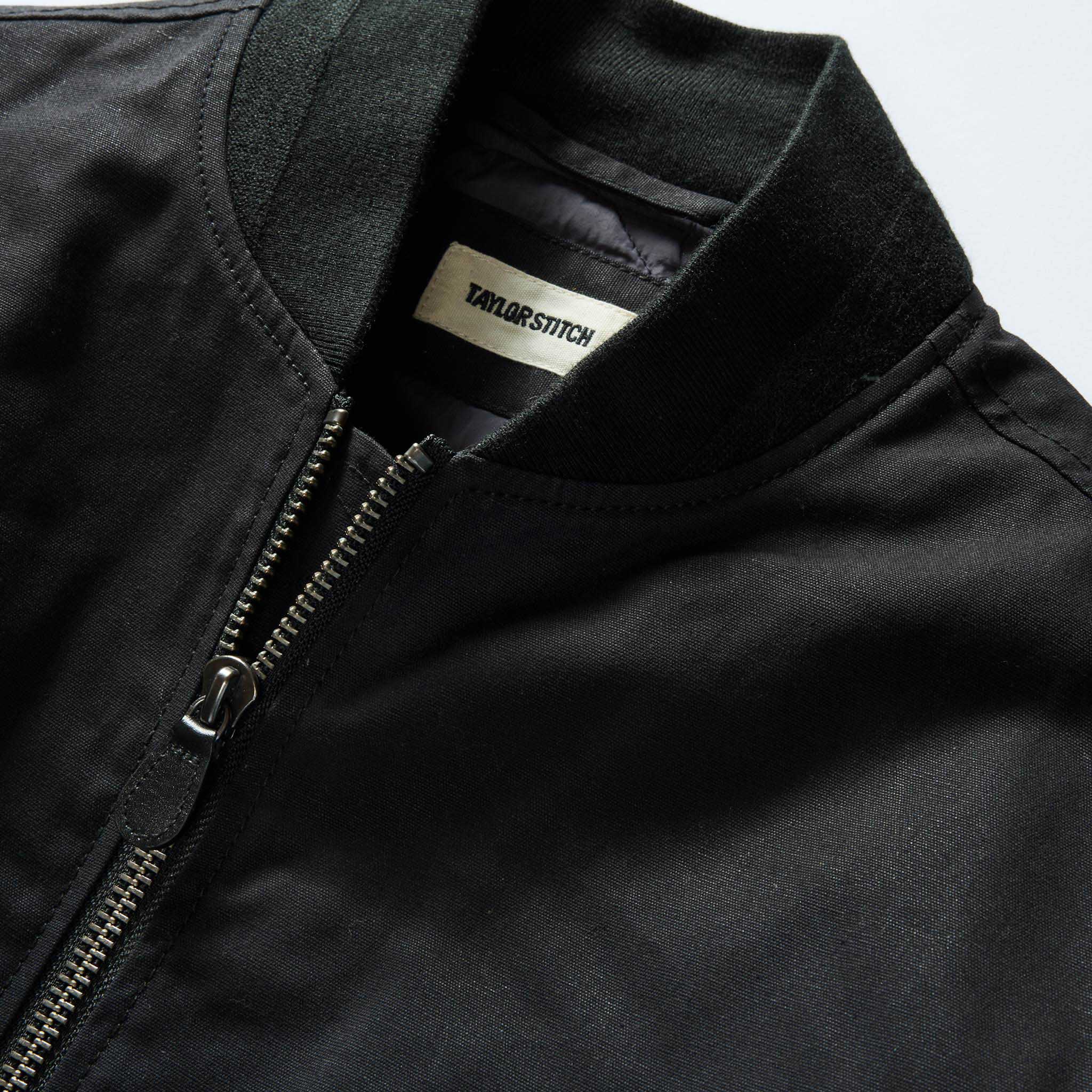 The Insulated Bomber Jacket in Coal Dry Wax - Image 8