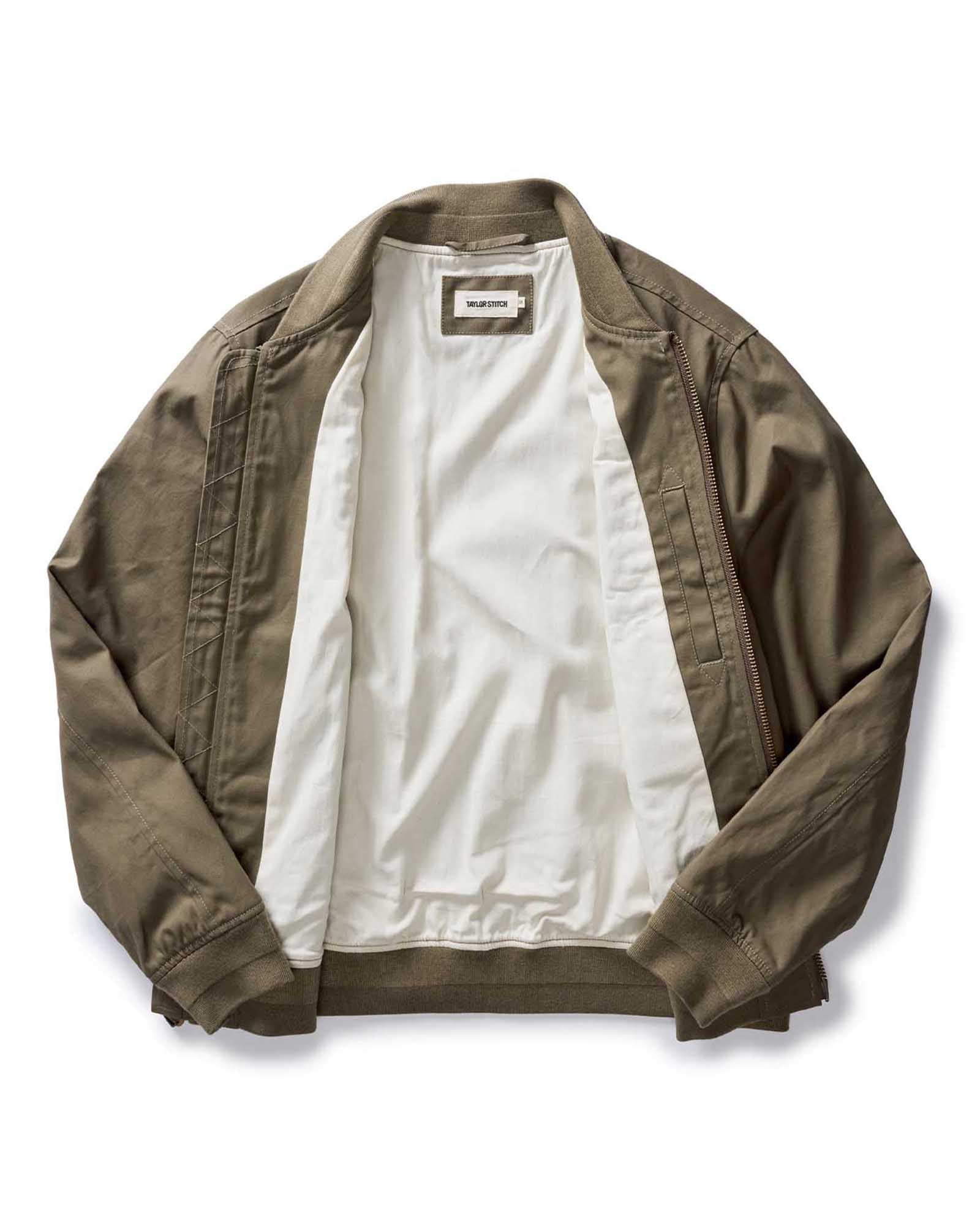 The Bomber Jacket in Fatigue Olive Dry Wax - Image 5