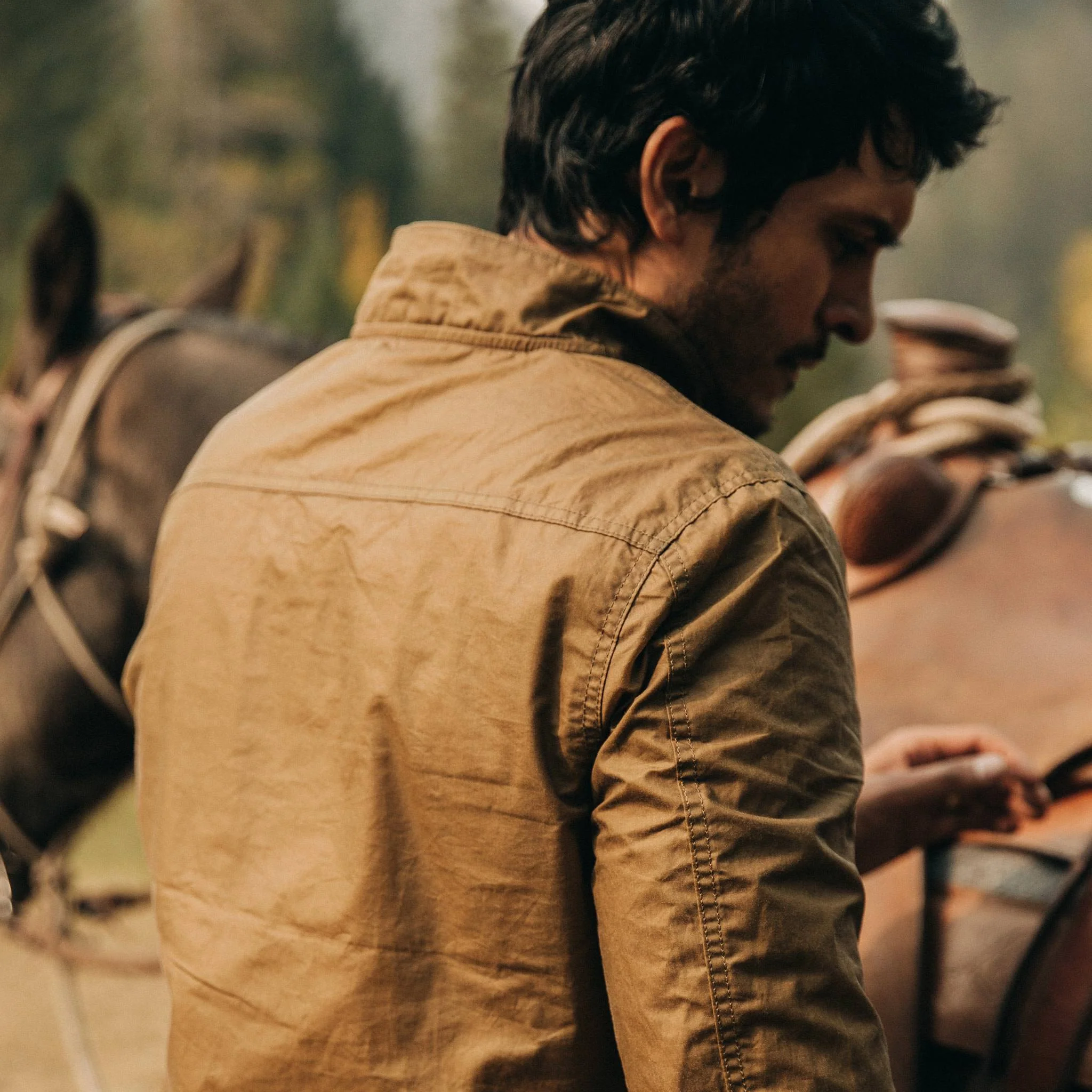 The Bomber Jacket in Field Tan Wax Canvas - Image 6