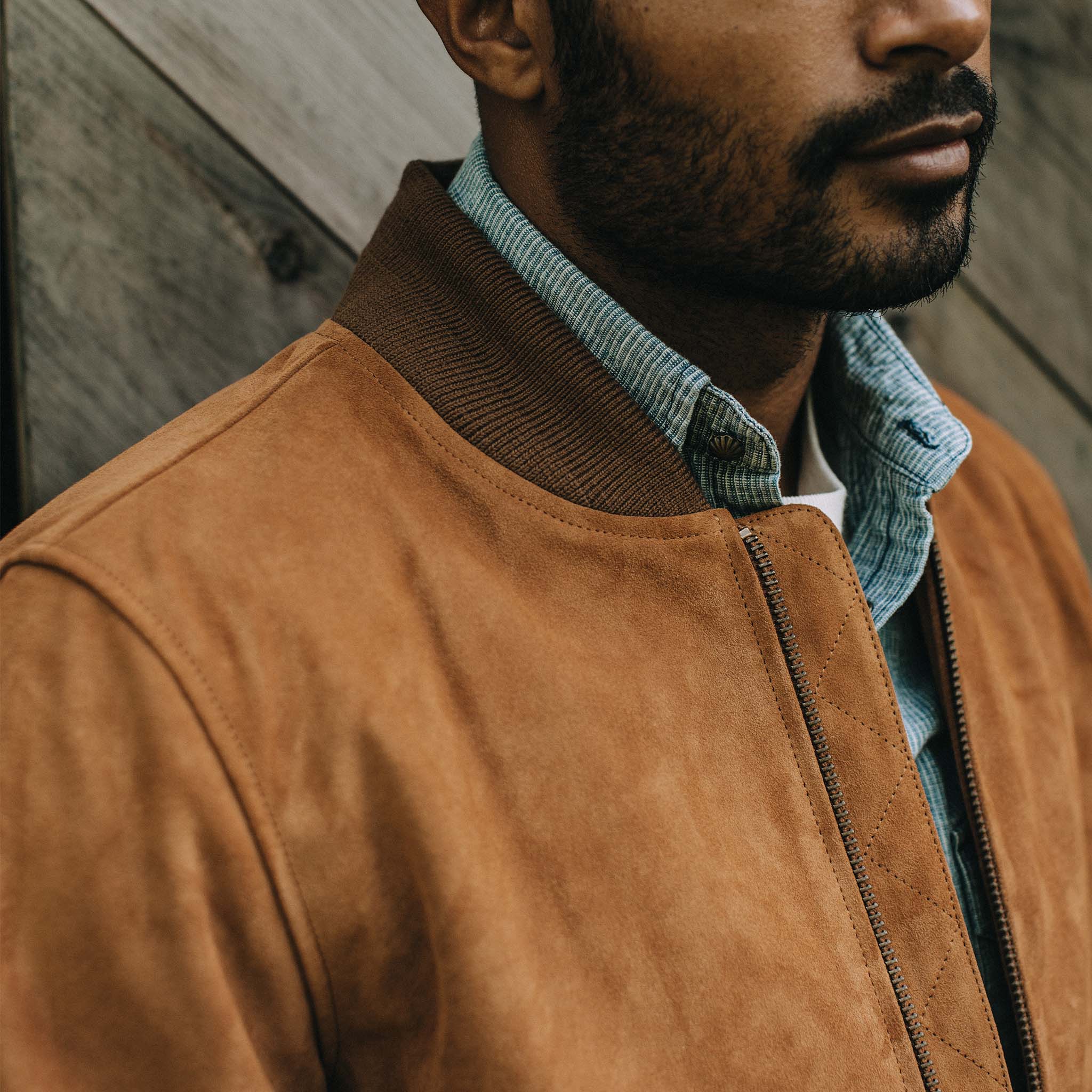 The Bomber Jacket in Sierra Suede - Image 3