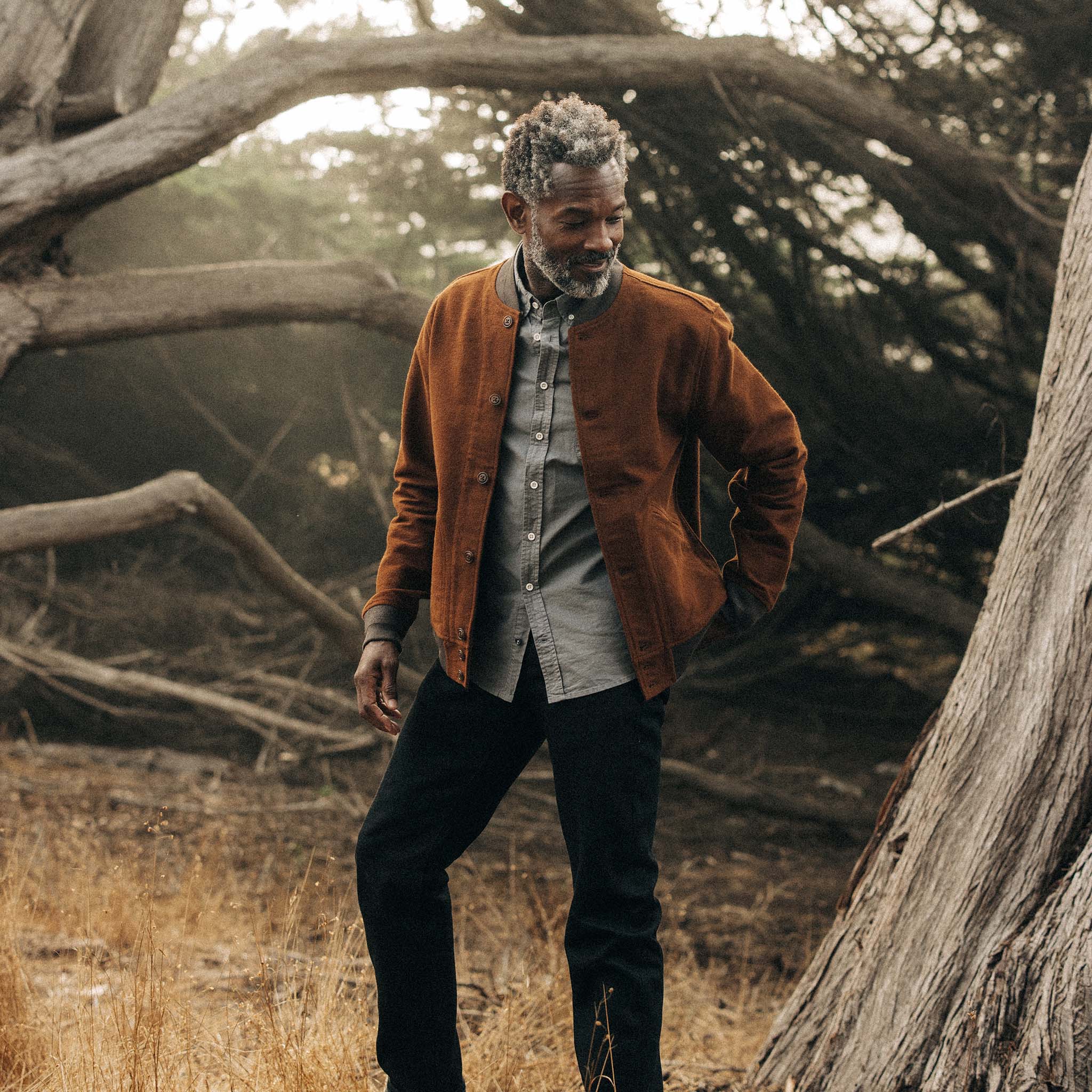 The Bomber Jacket in Tarnished Copper Moleskin - Image 5