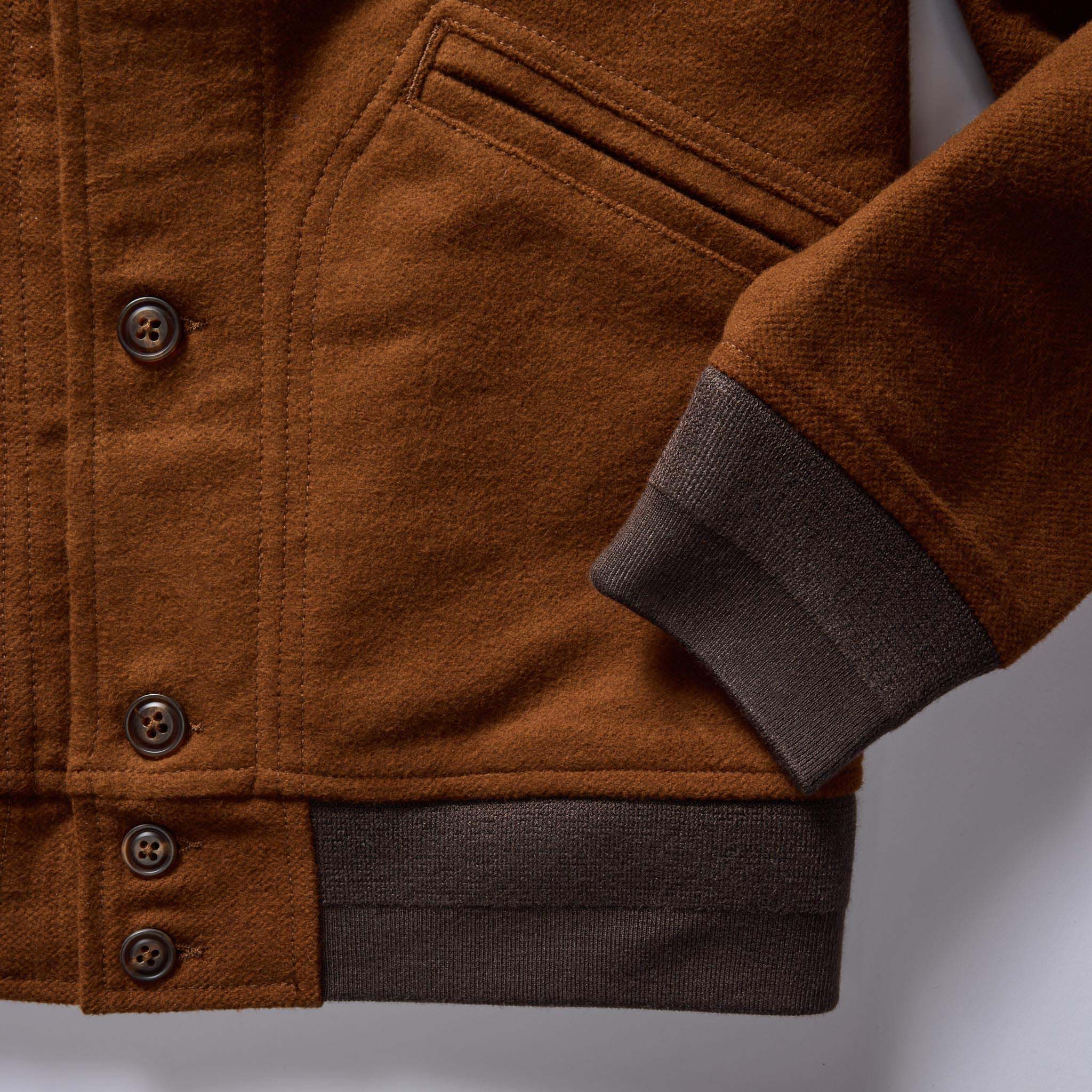 The Bomber Jacket in Tarnished Copper Moleskin - Image 8