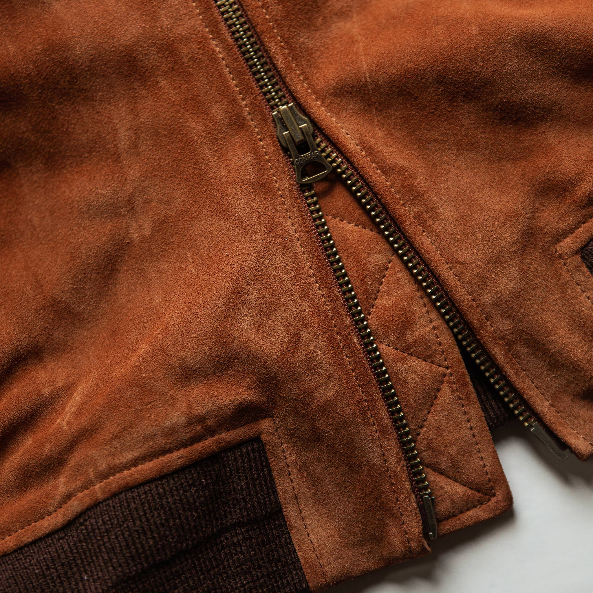 The Bomber Jacket in Whiskey Suede - Image 10