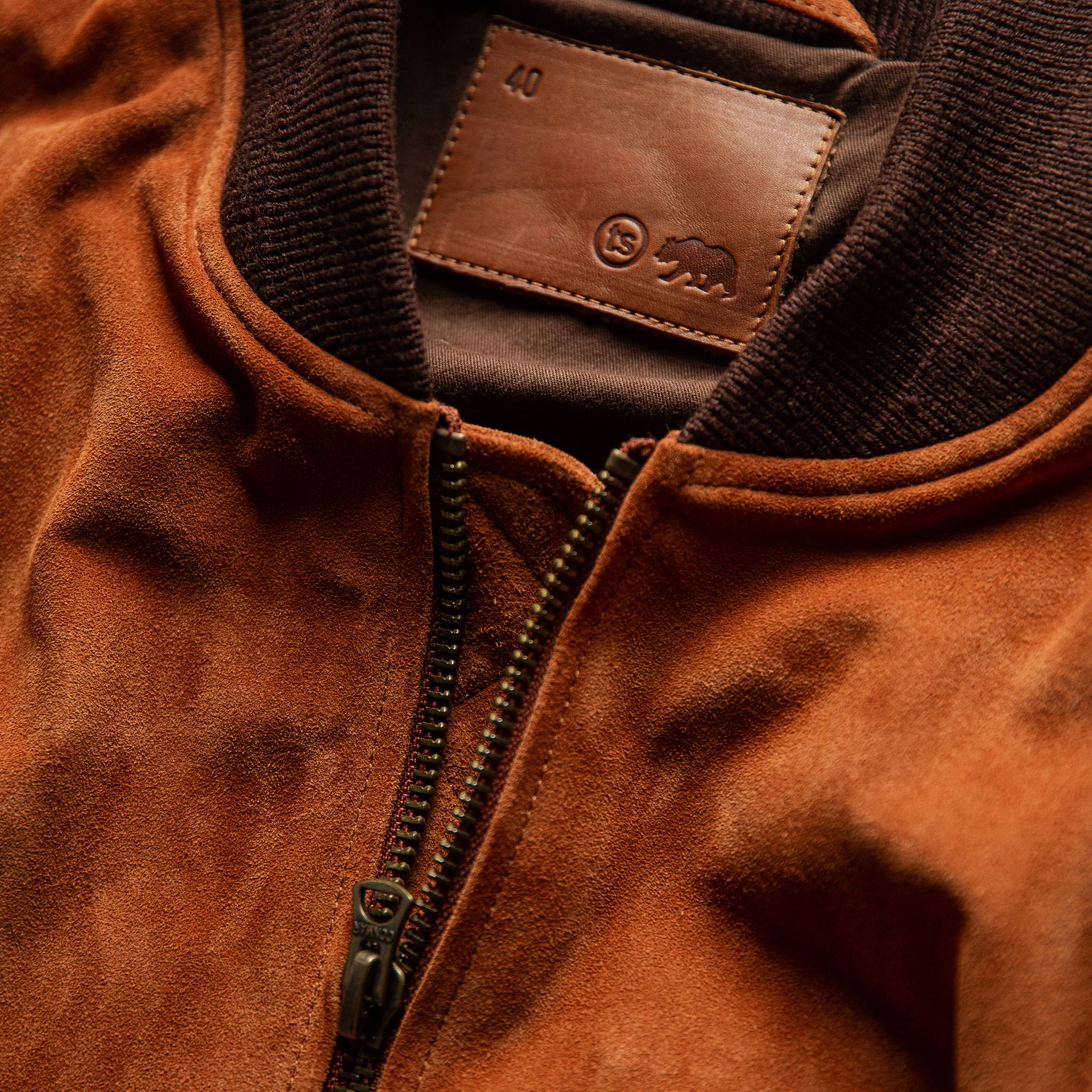 The Bomber Jacket in Whiskey Suede - Image 6