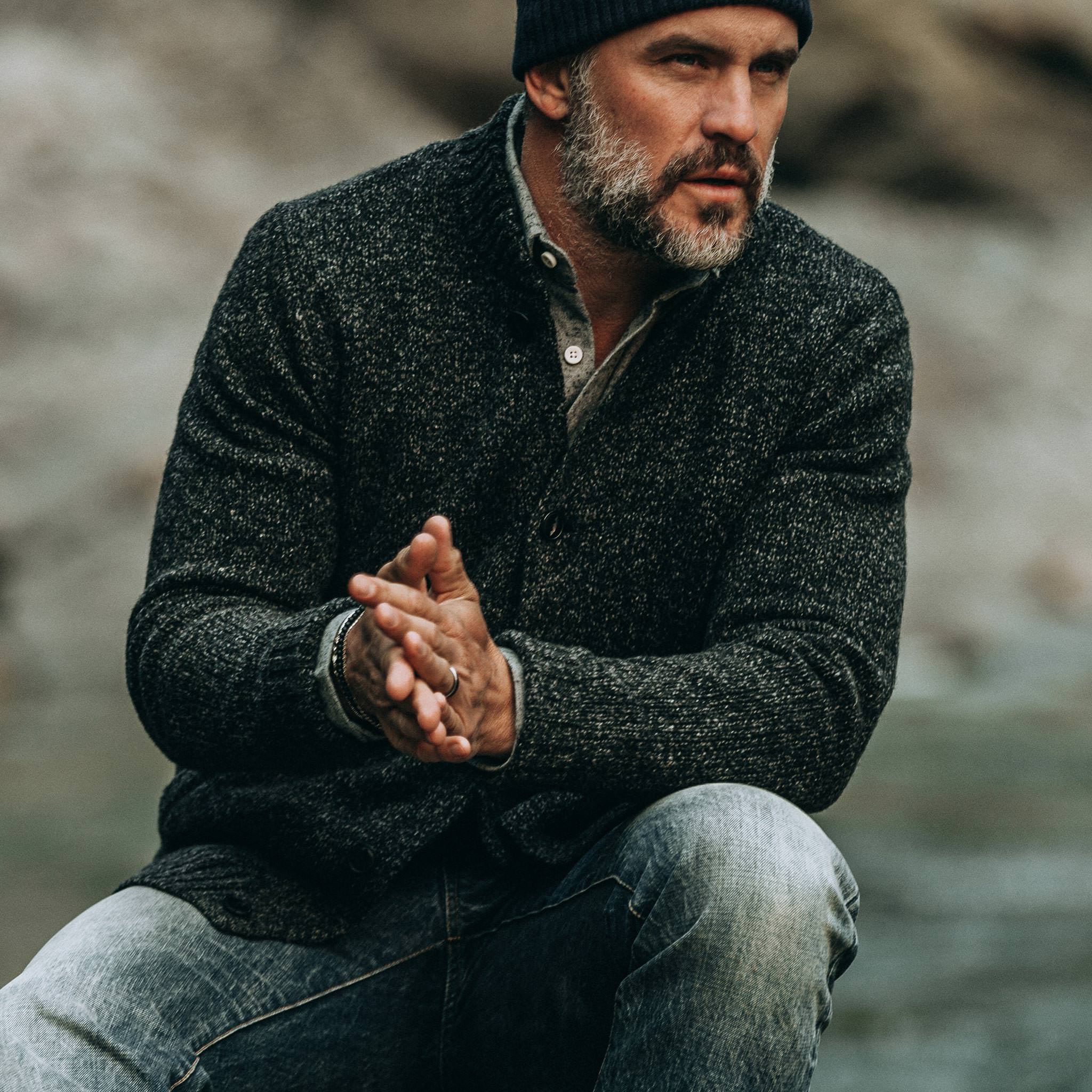 The Bomber Sweater in Black Sesame - Image 2