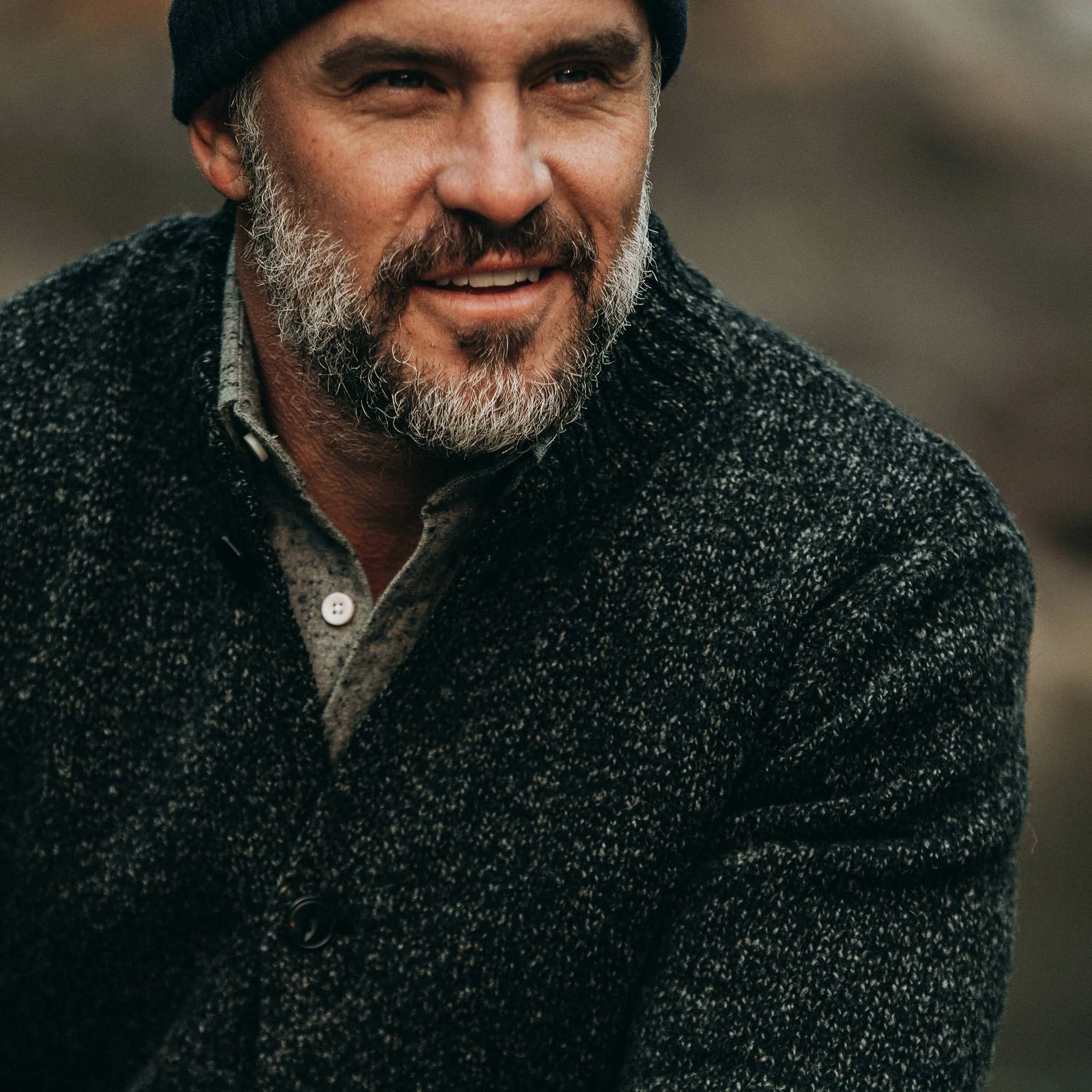 The Bomber Sweater in Black Sesame - Image 3