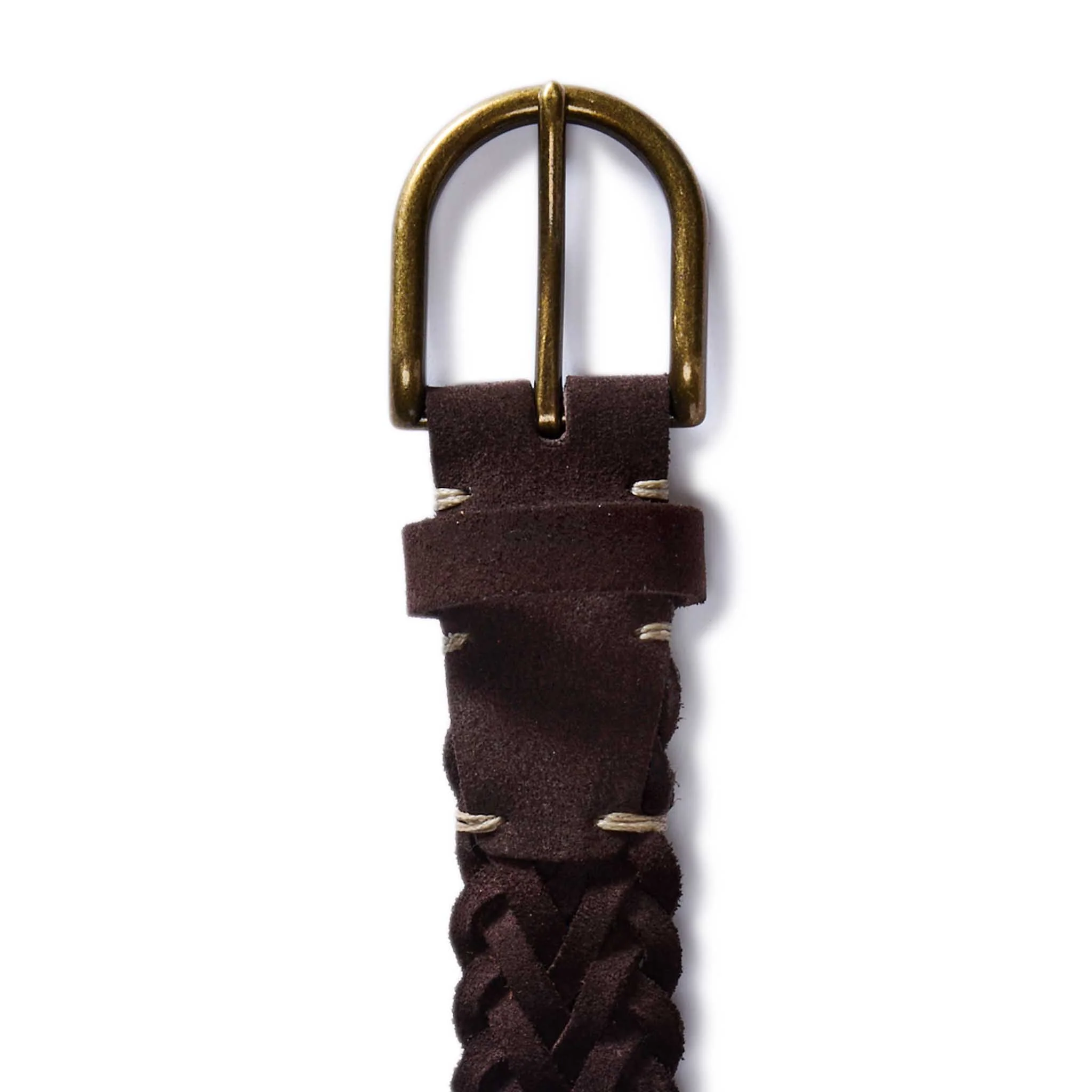 The Braided Belt in Chocolate Suede - Image 7
