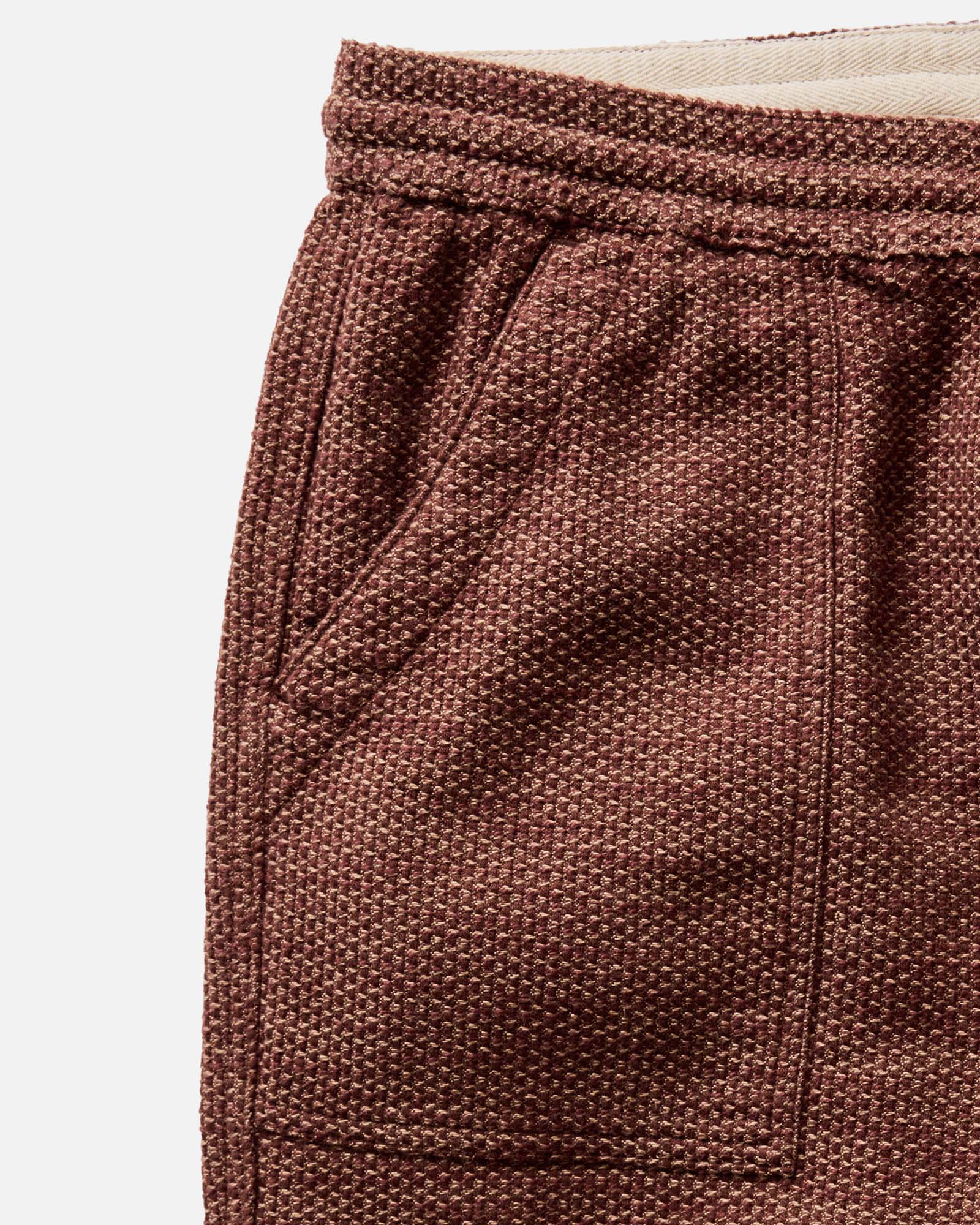 The Breakwater Pant in Black Cherry Sashiko - Image 4