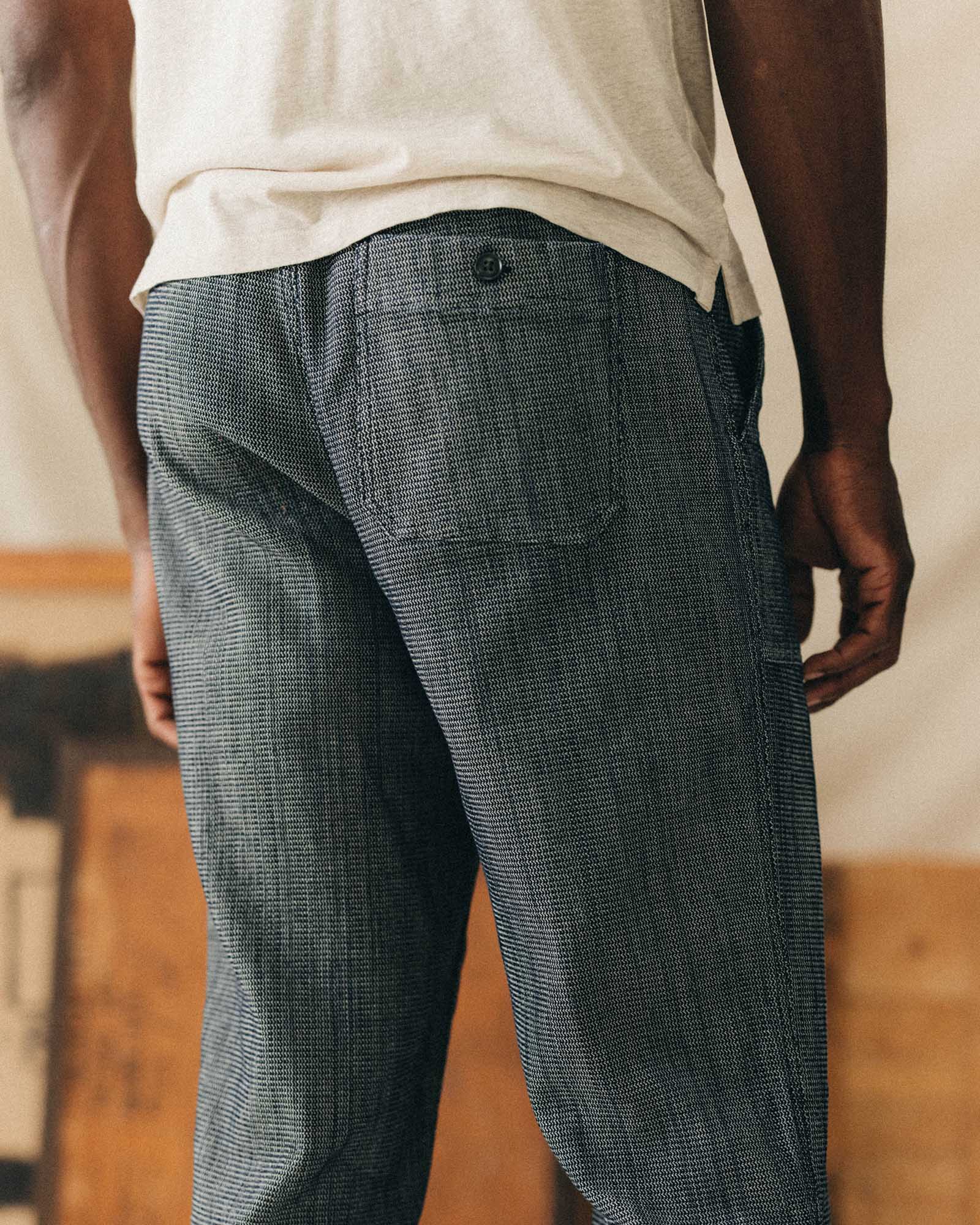 The Breakwater Pant in Rinsed Indigo Stripe - Image 5