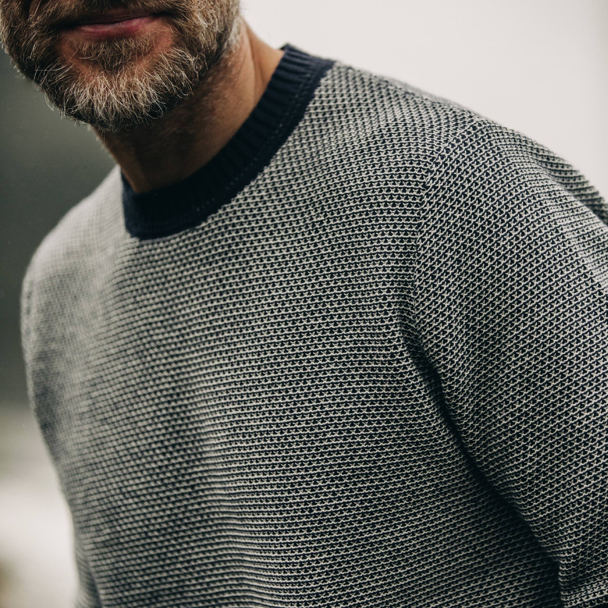 The Brume Sweater in Navy Birdseye - Image 3