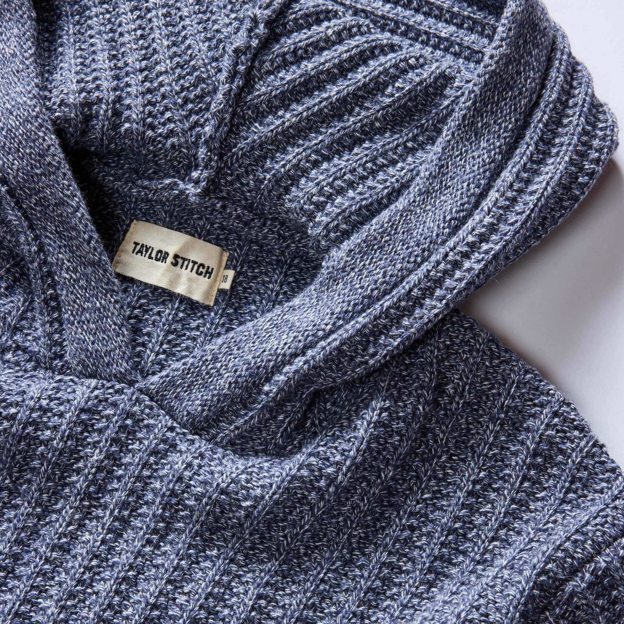 The Bryan Pullover Sweater in Blue Melange - Image 8