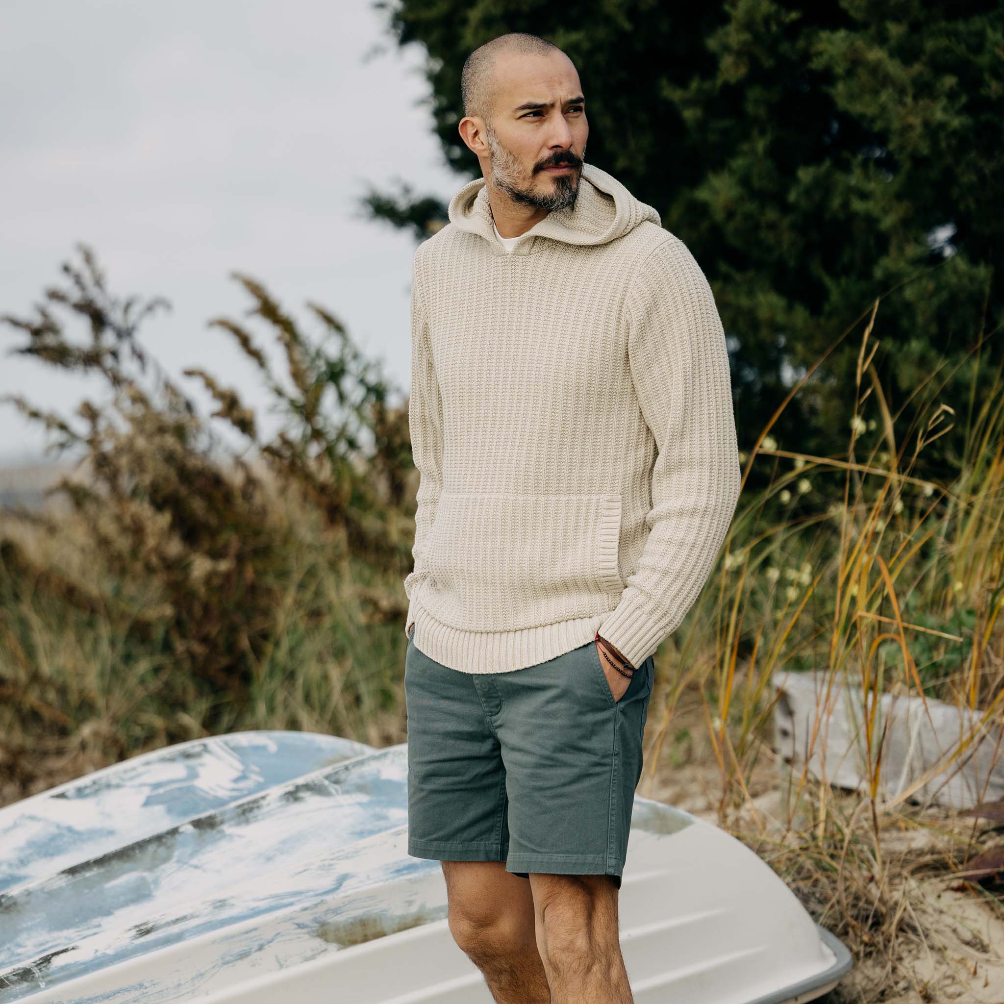 The Bryan Pullover Sweater in Flax Melange - Image 2