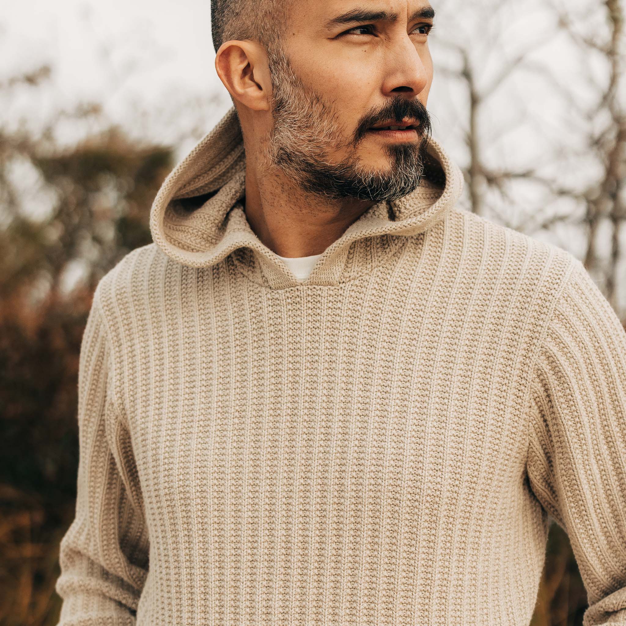 The Bryan Pullover Sweater in Flax Melange - Image 3
