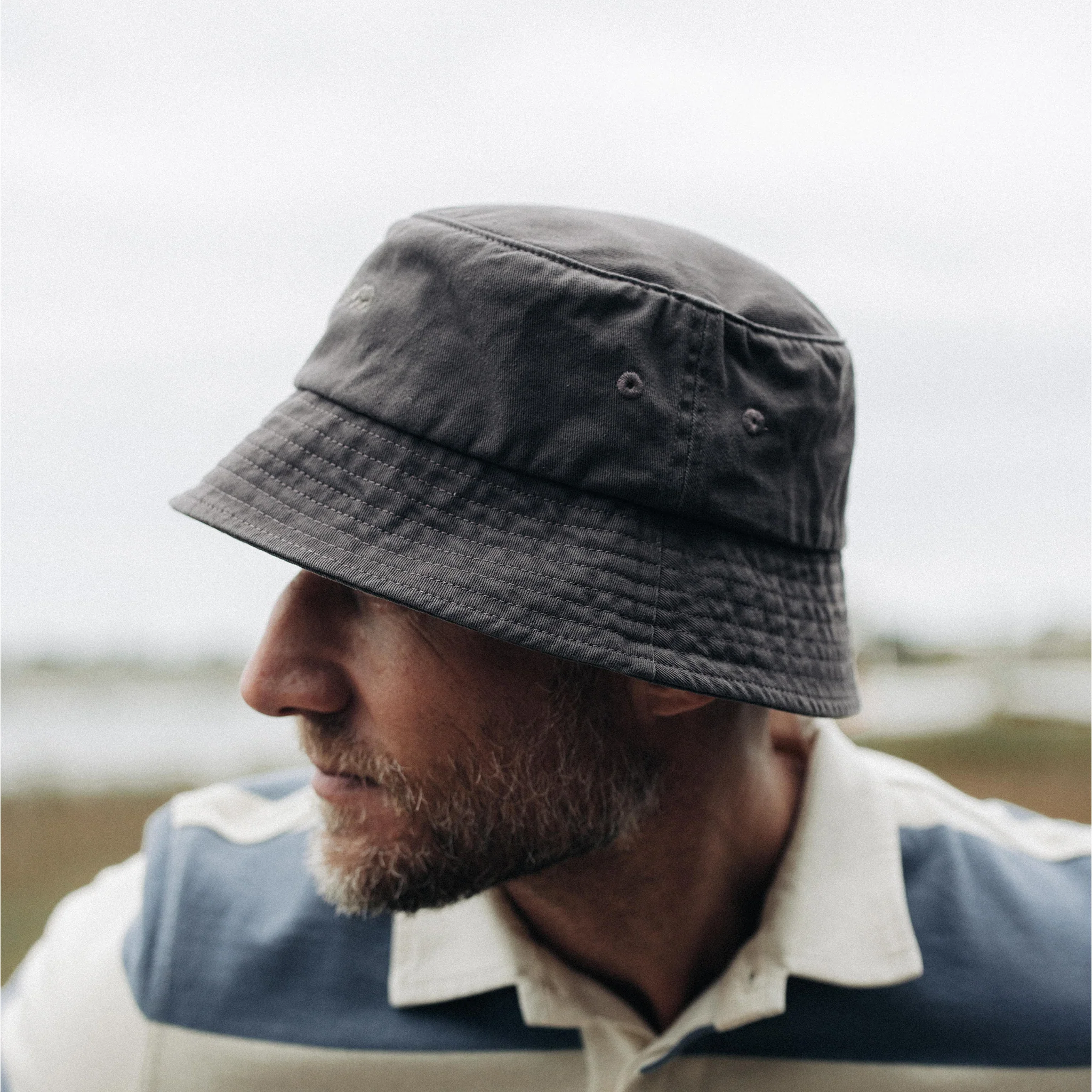 The Bucket Hat in Washed Taupe Twill - Image 2