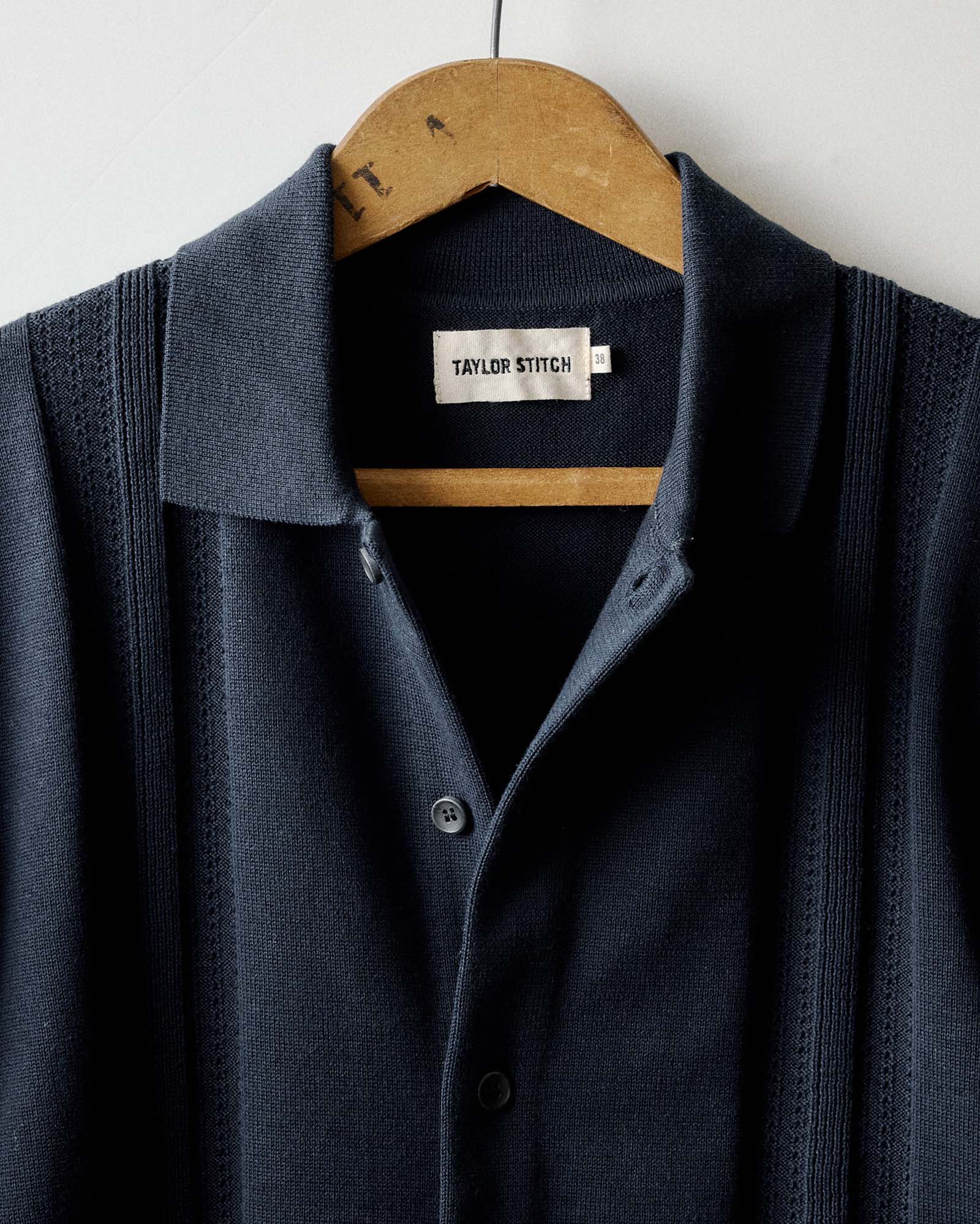 The Button Down Polo in Dark Navy Stripe - Image 5