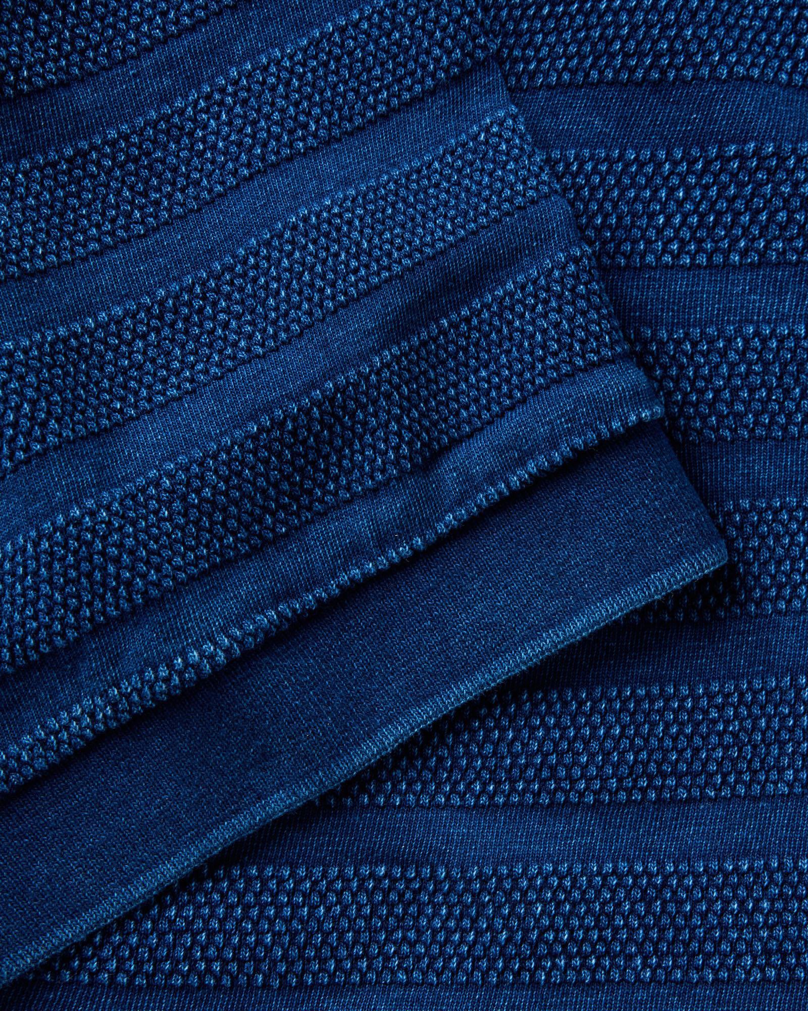 The Bywater Polo in Rinsed Indigo Knit Stripe - Image 5