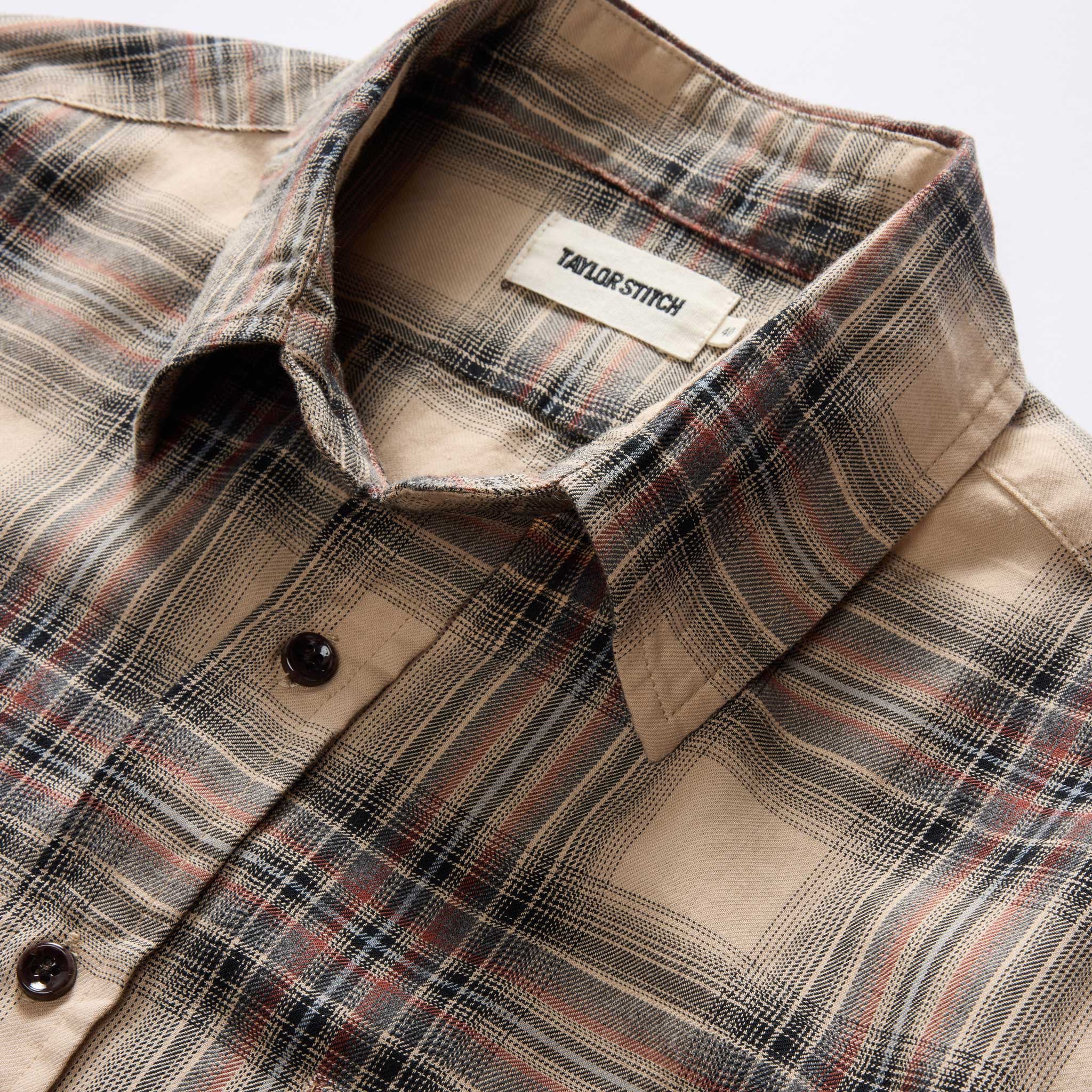 The California in Dune Plaid Brushed Cotton Twill - Image 6