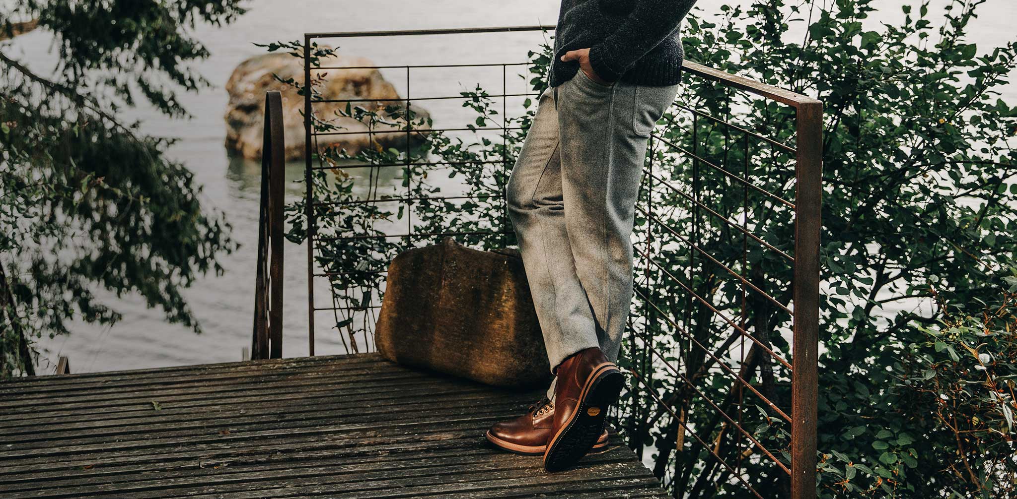 The Camp Pant in Heather Grey Wool - Image 10