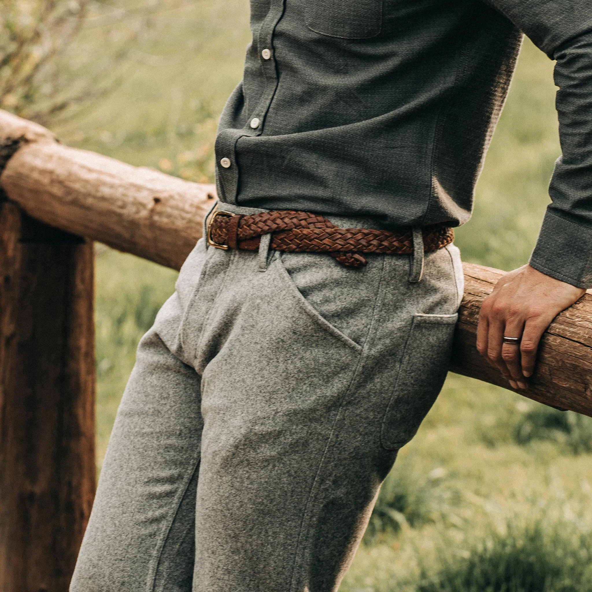 The Camp Pant in Heather Grey Wool - Image 2