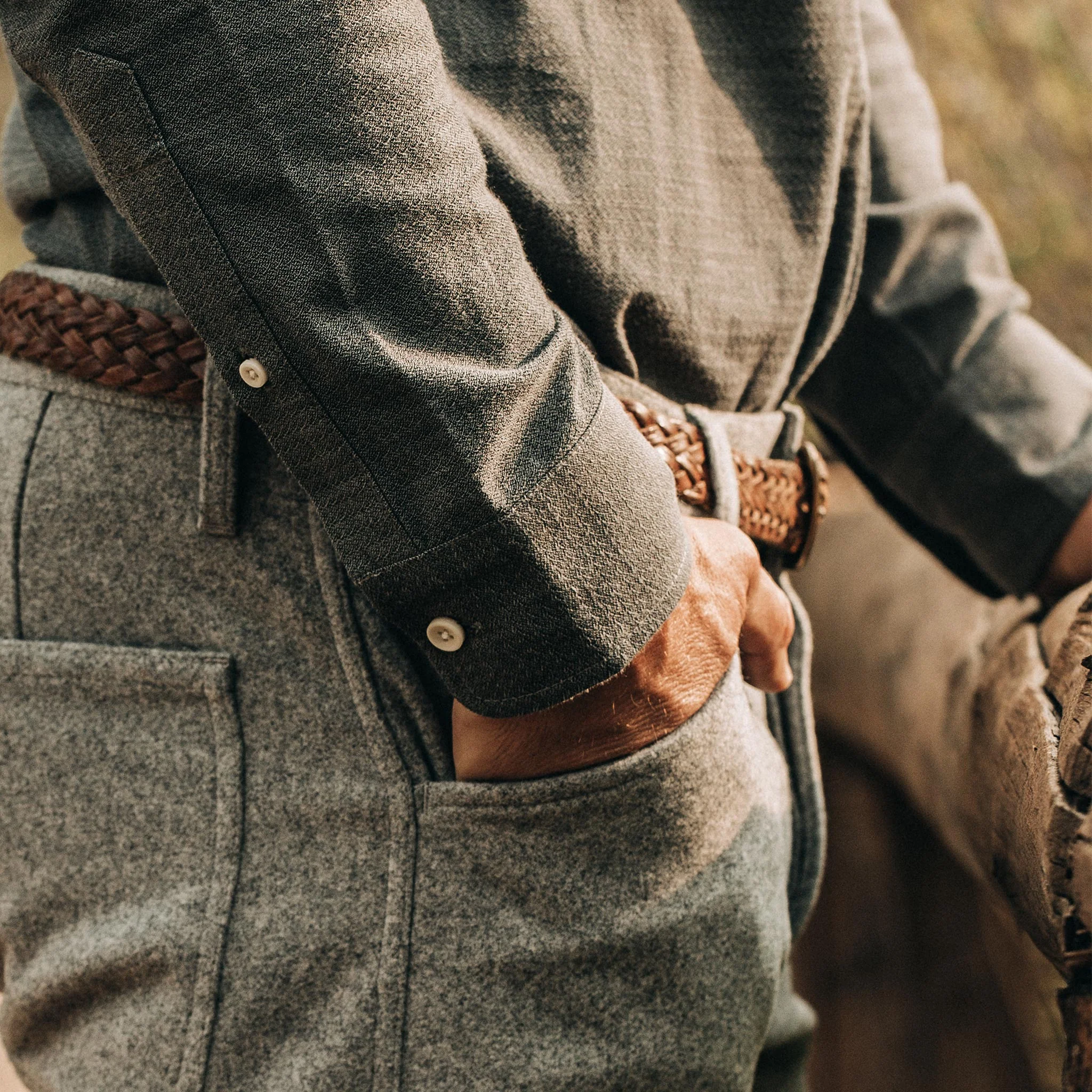 The Camp Pant in Heather Grey Wool - Image 5