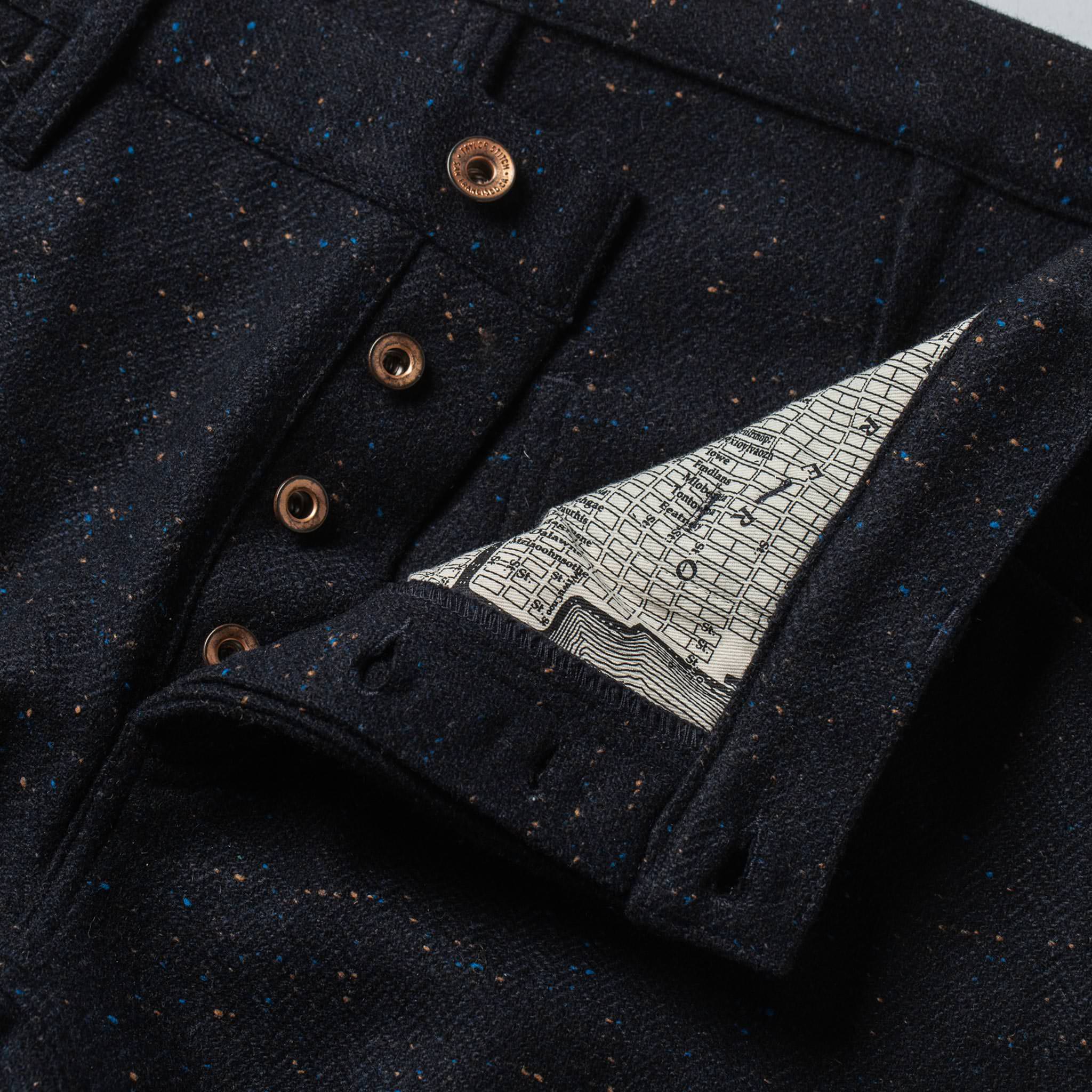 The Camp Pant in Navy Donegal Herringbone - Image 7