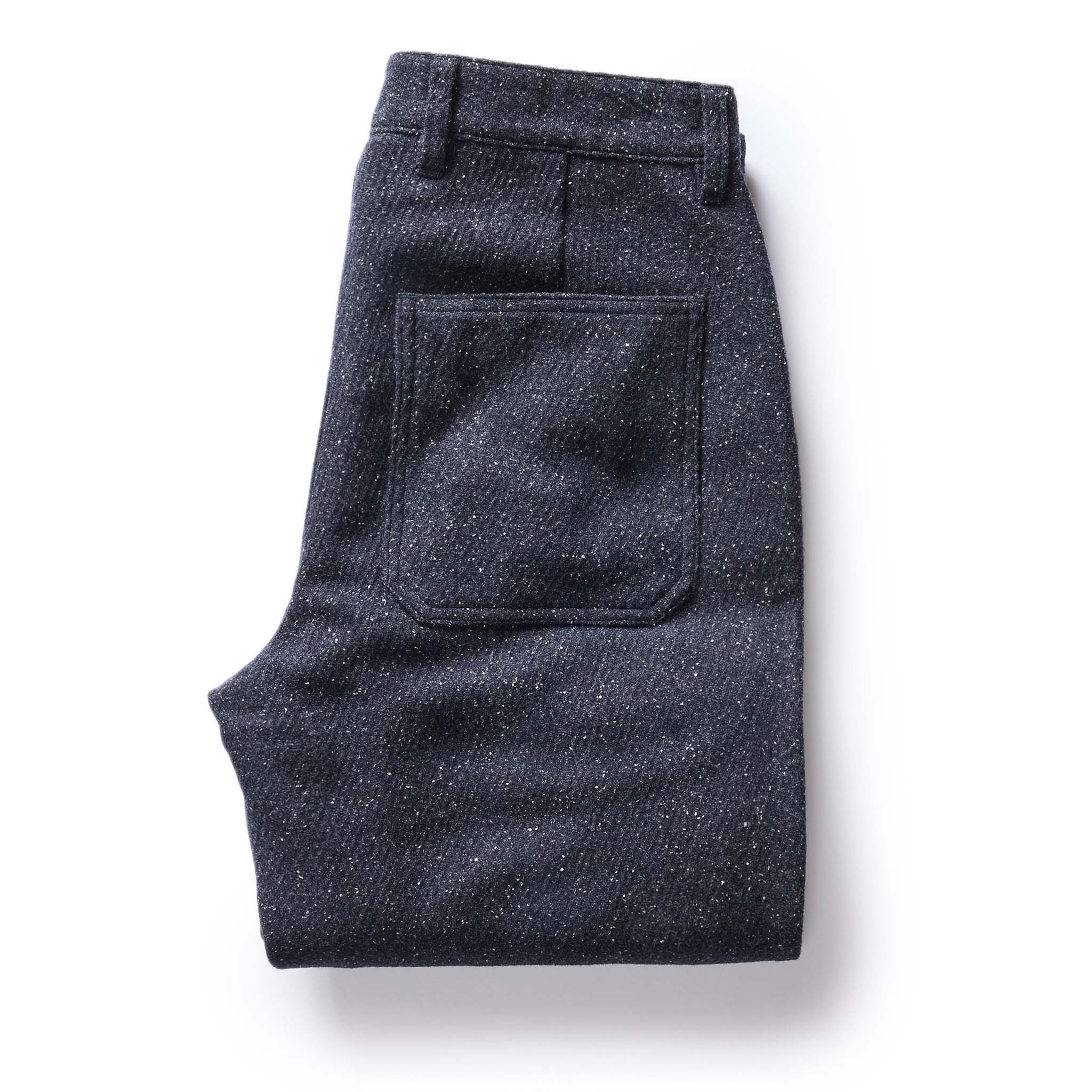 The Camp Pant in Navy Nep Wool - Image 6