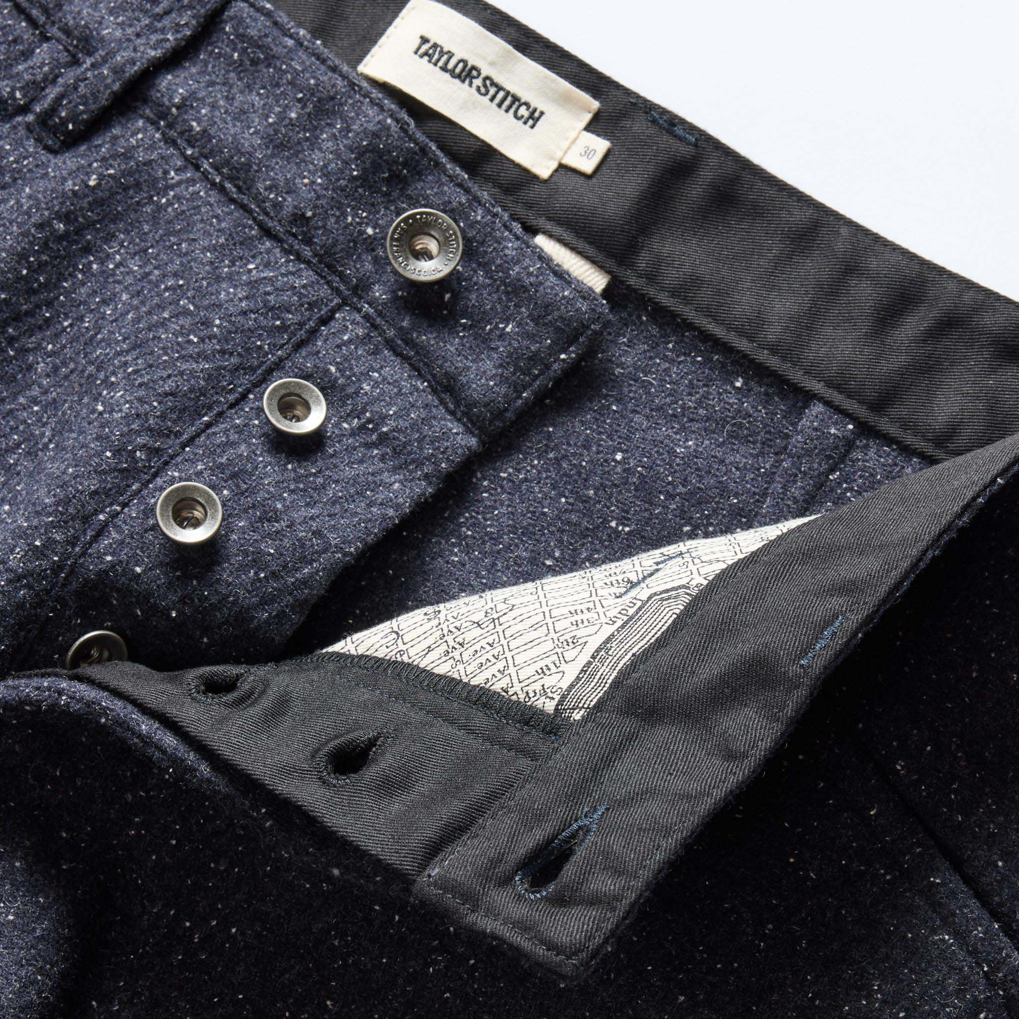 The Camp Pant in Navy Nep Wool - Image 7