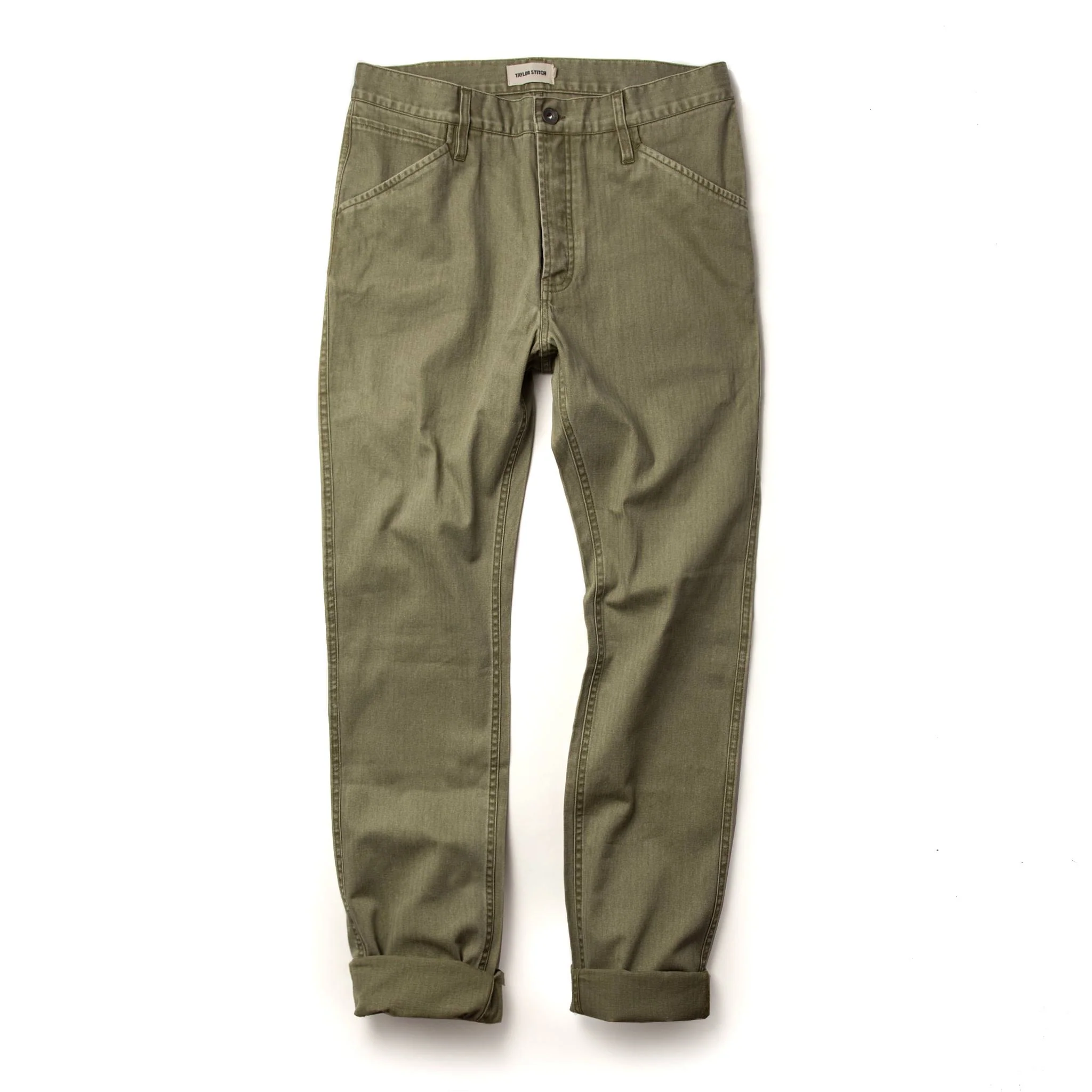 The Camp Pant in Olive Herringbone - Image 10