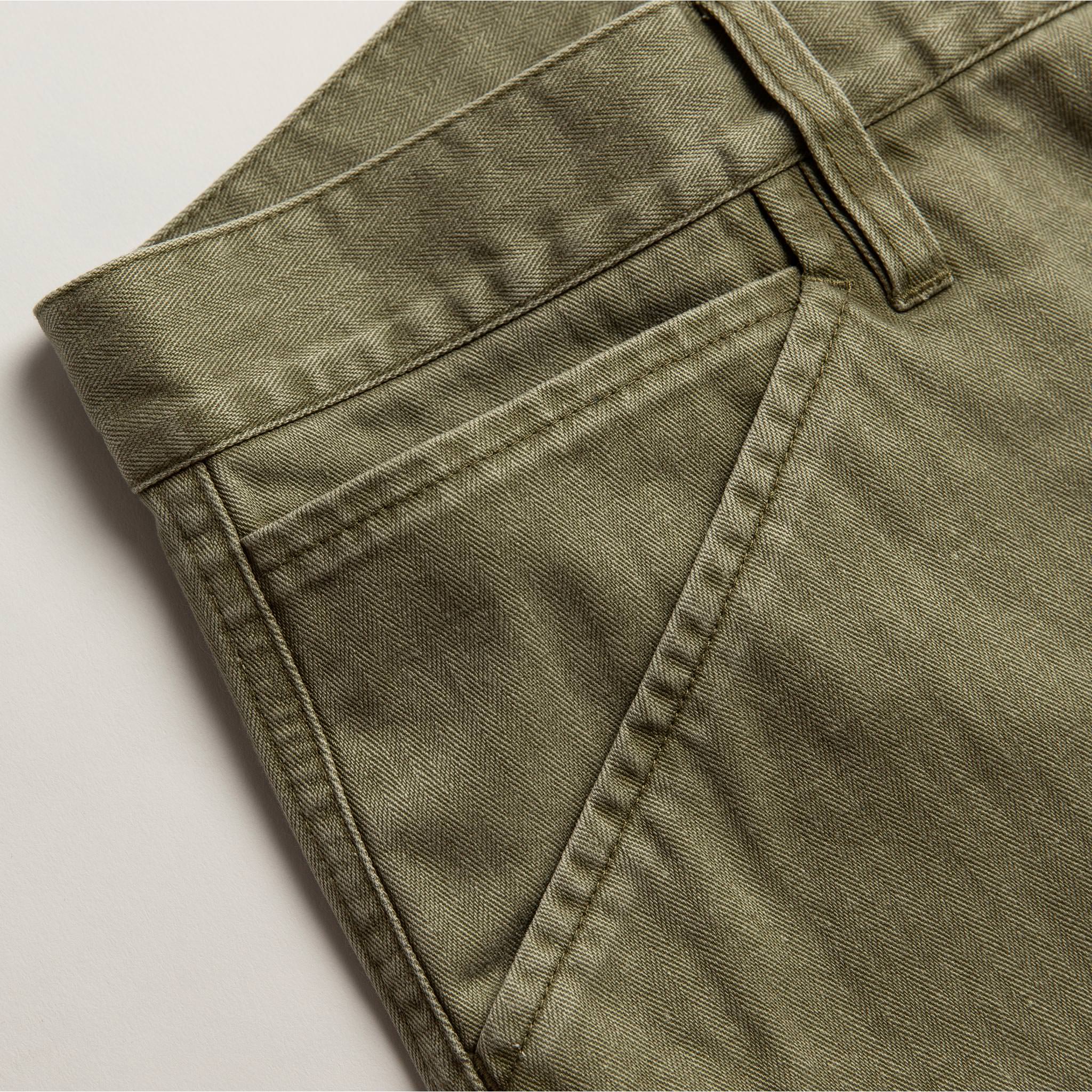 The Camp Pant in Olive Herringbone - Image 7