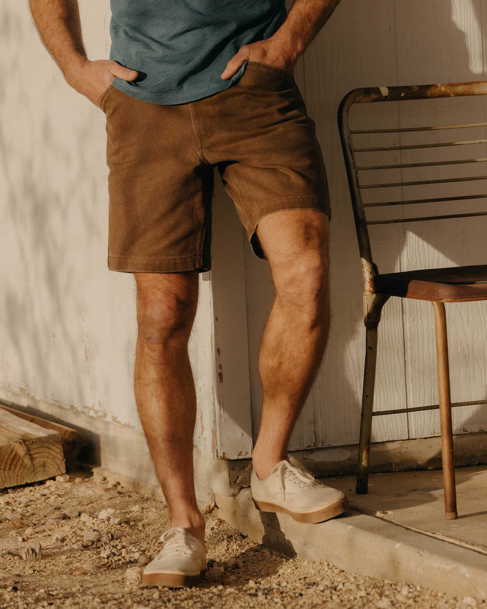 The Camp Short in Aged Penny Chipped Canvas - Image 2
