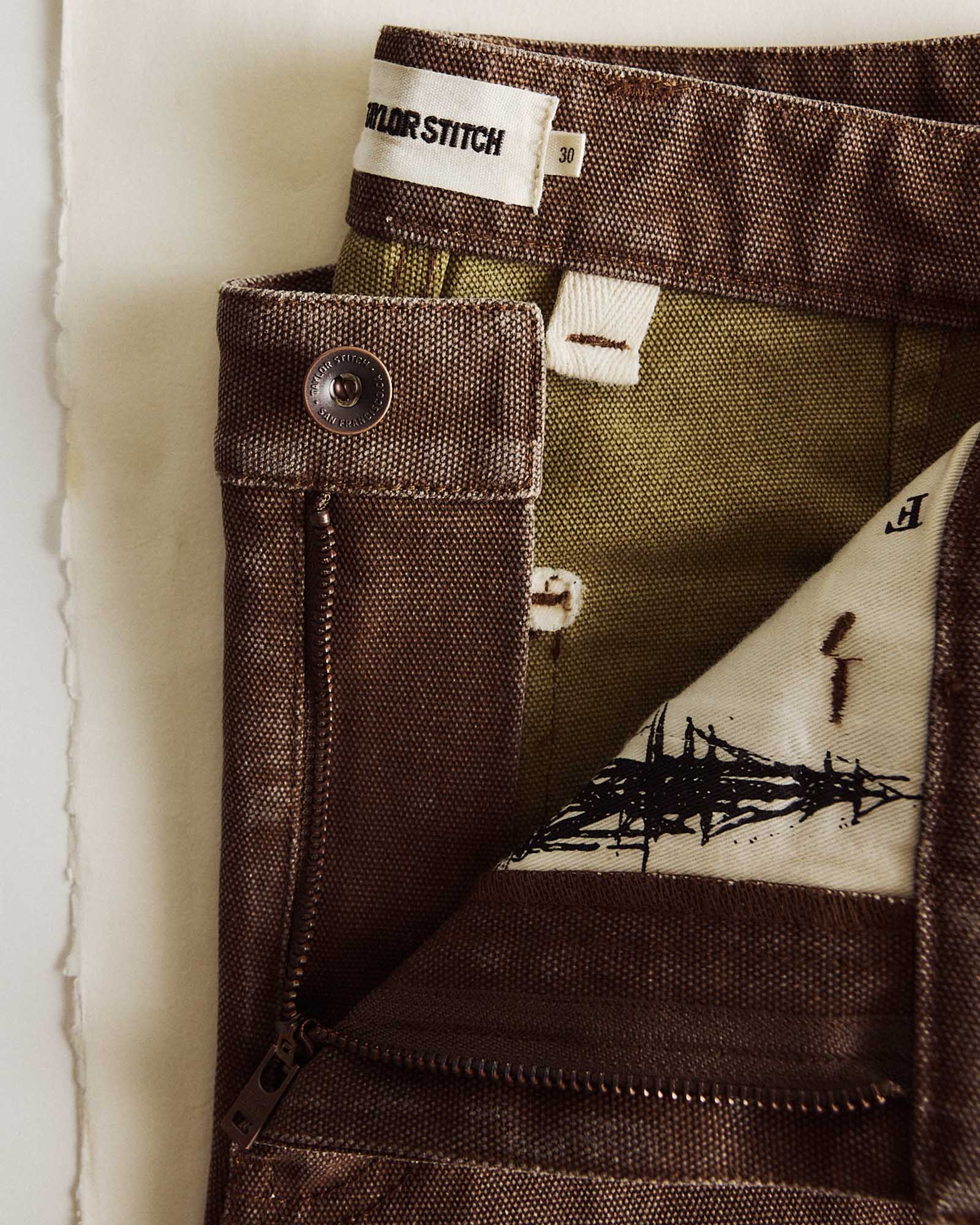 The Camp Short in Aged Penny Chipped Canvas - Image 6