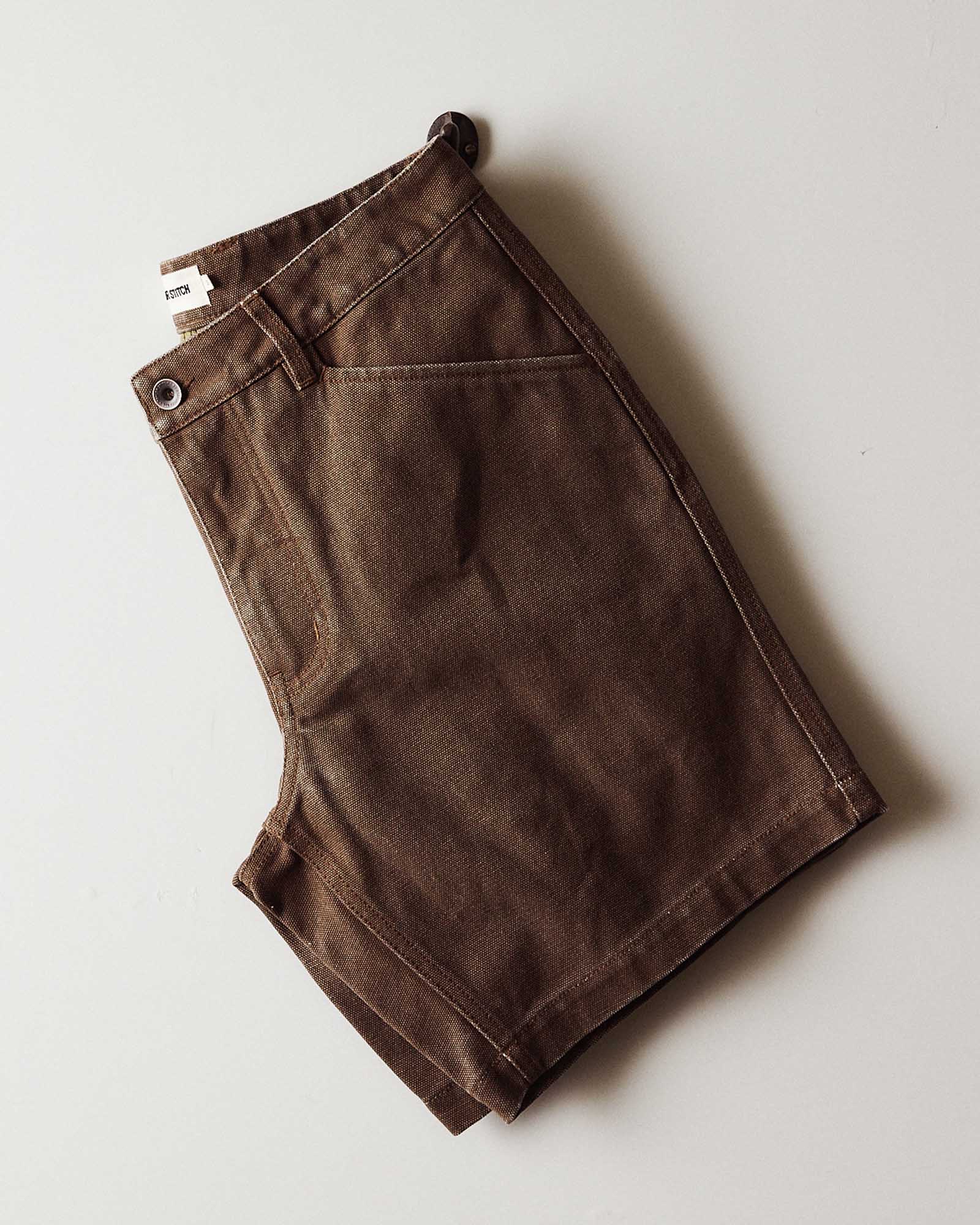 The Camp Short in Aged Penny Chipped Canvas - Image 8