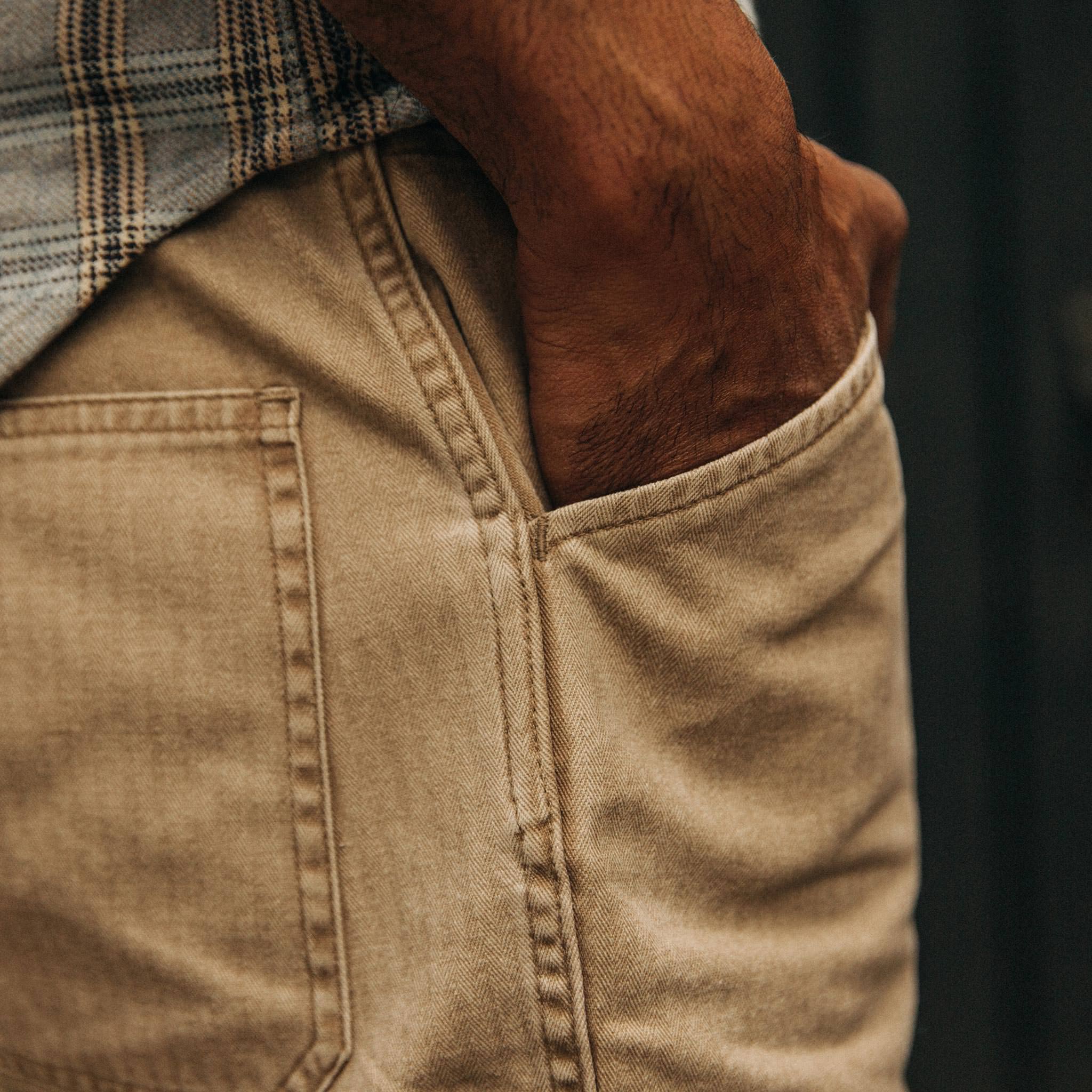 The Camp Short in Khaki Herringbone - Image 4