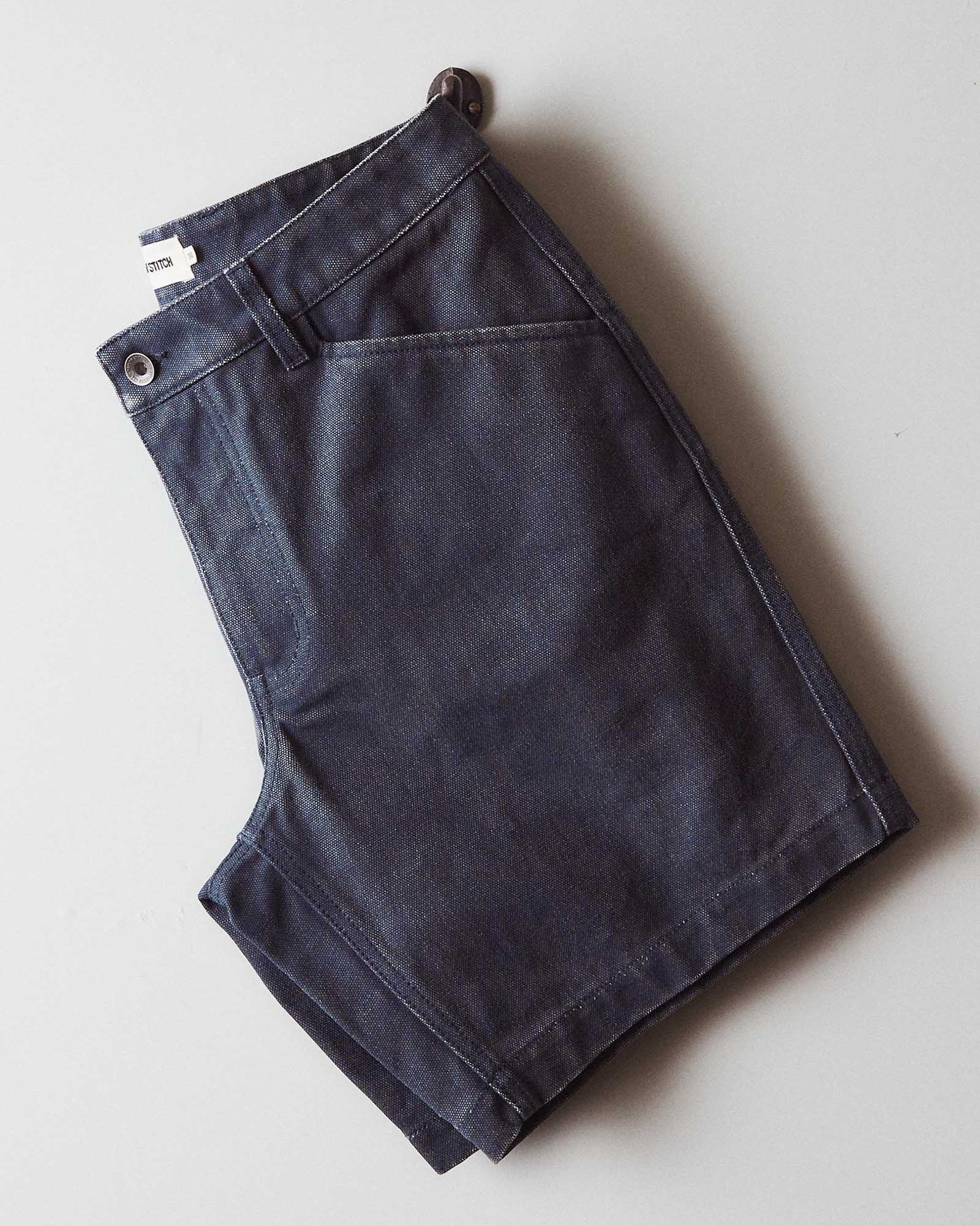The Camp Short in Navy Chipped Canvas - Image 5