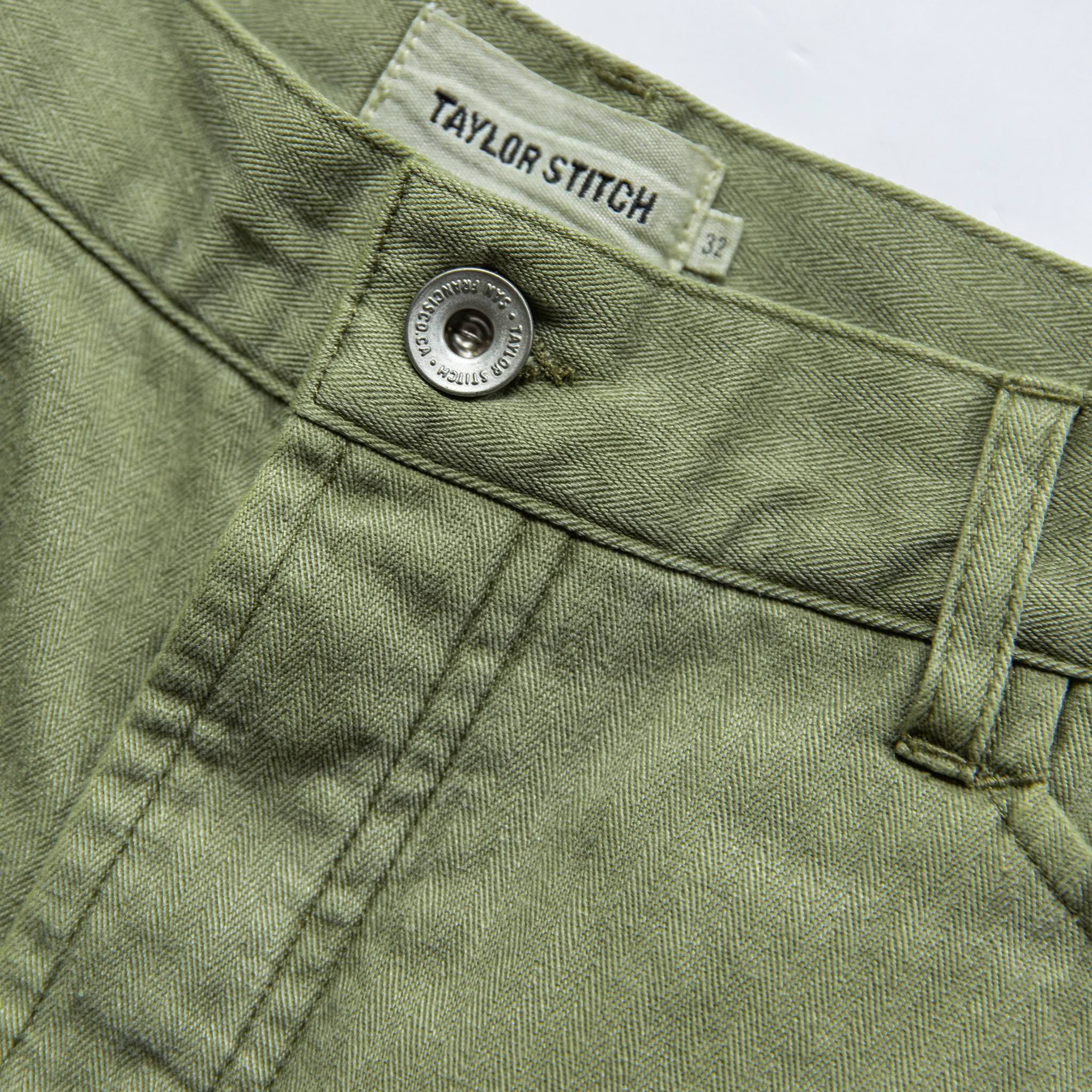 The Camp Short in Olive Herringbone - Image 7