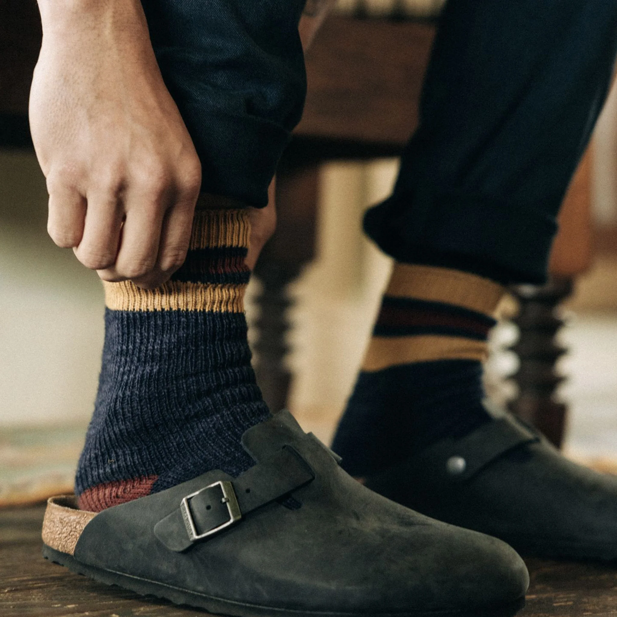 The Camp Sock in Dark Navy Marl - Image 2