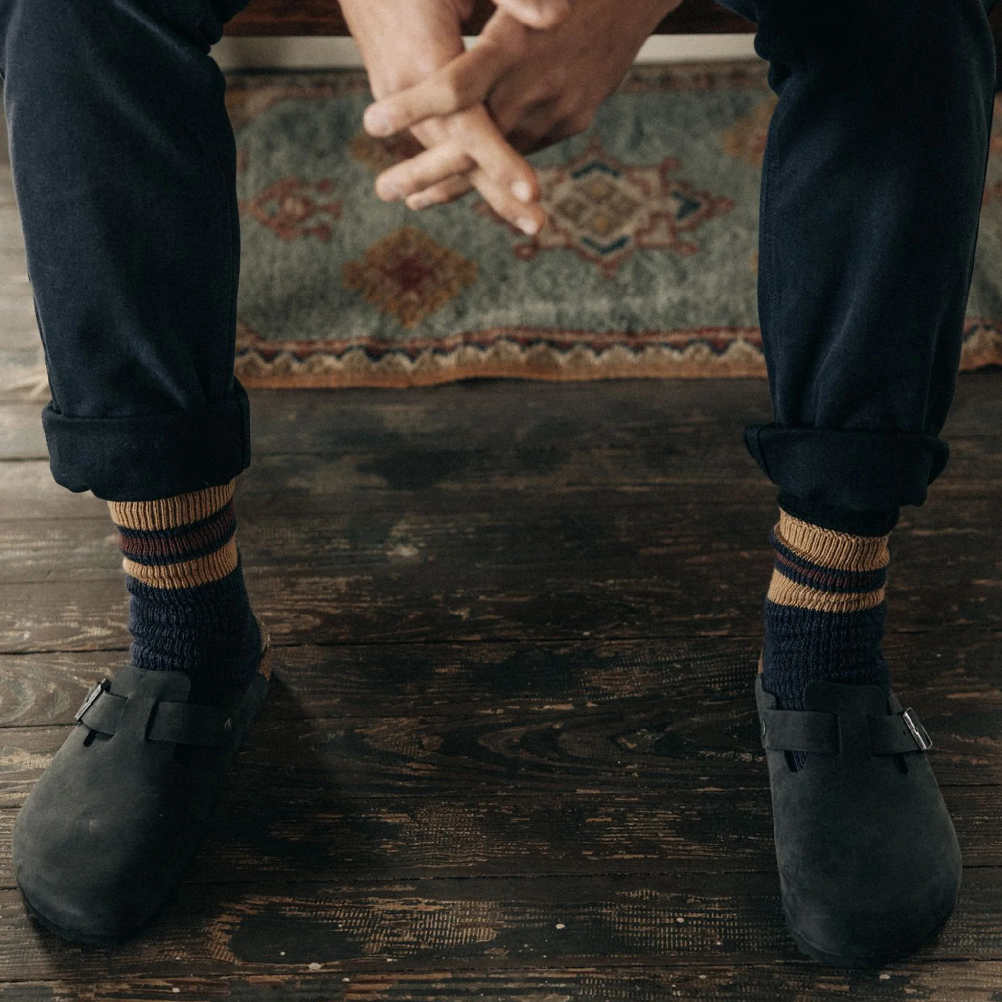 The Camp Sock in Dark Navy Marl - Image 3